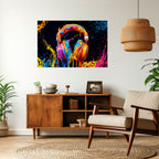 MUSIC IS MY EXTASY Poster Horizontal Autocolante