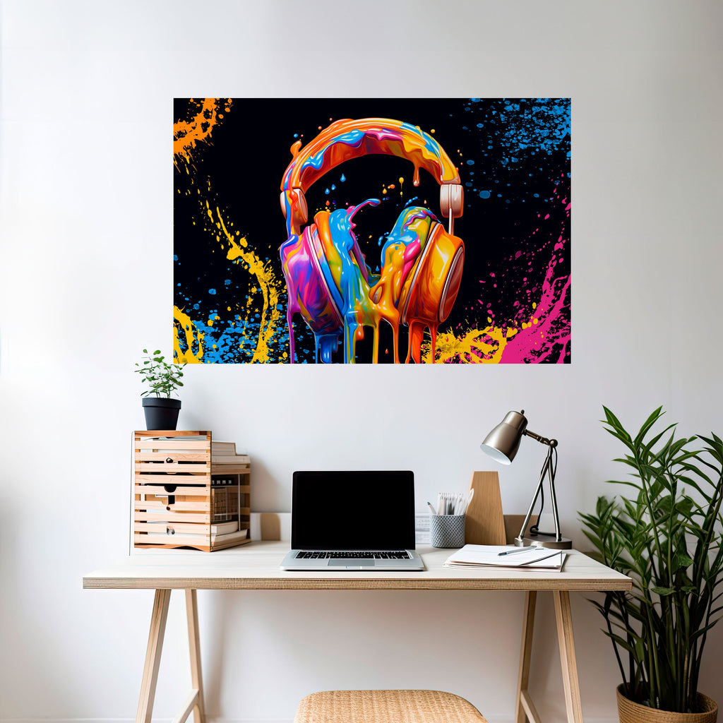 MUSIC IS MY EXTASY Poster Horizontal Autocolante