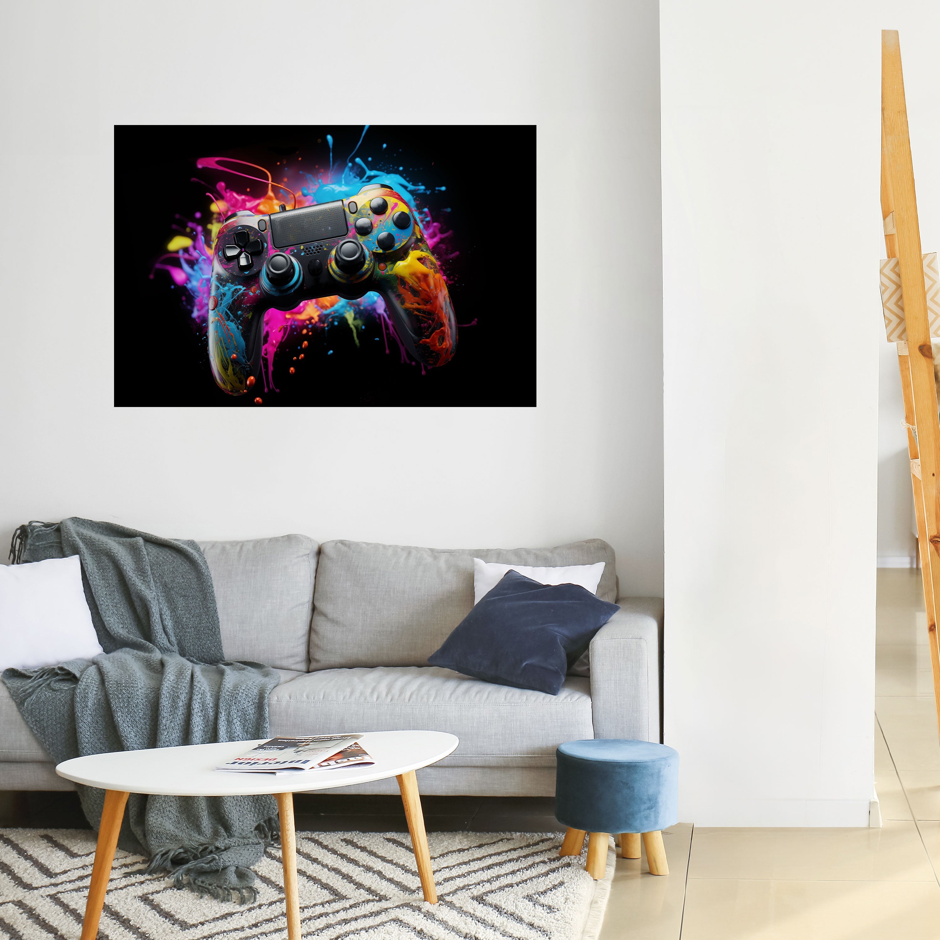 CYBERNETIC GAME Peel and Stick Horizontal Poster