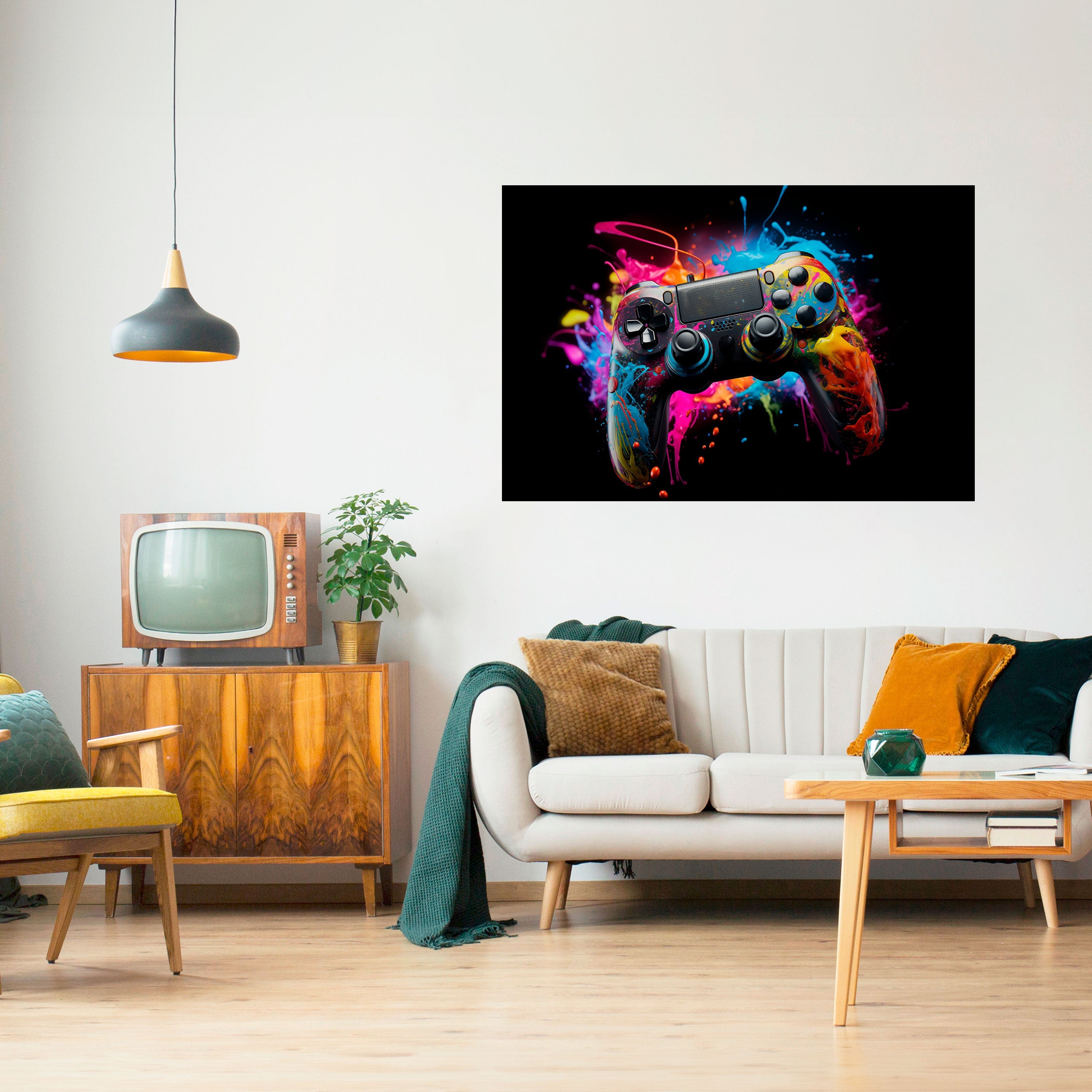 CYBERNETIC GAME Poster Horizontal Autocolante