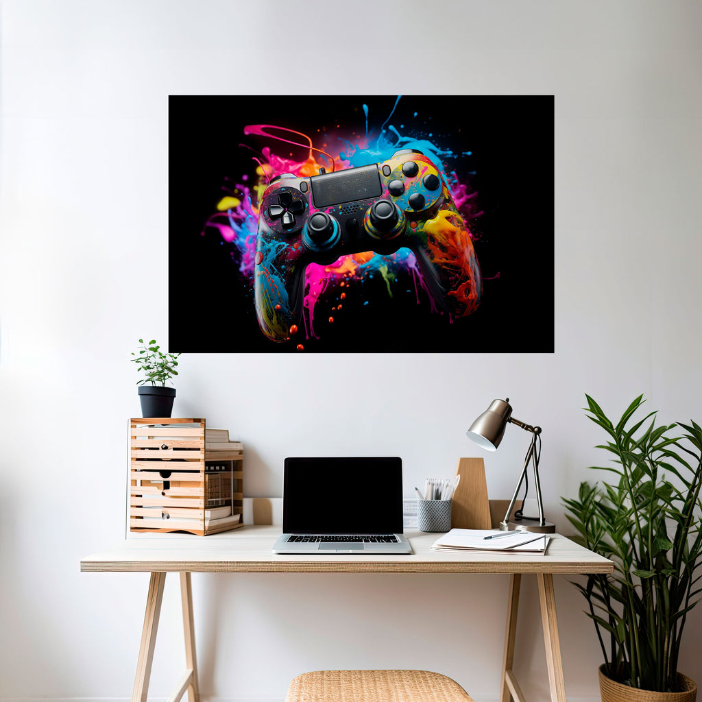 CYBERNETIC GAME Peel and Stick Horizontal Poster