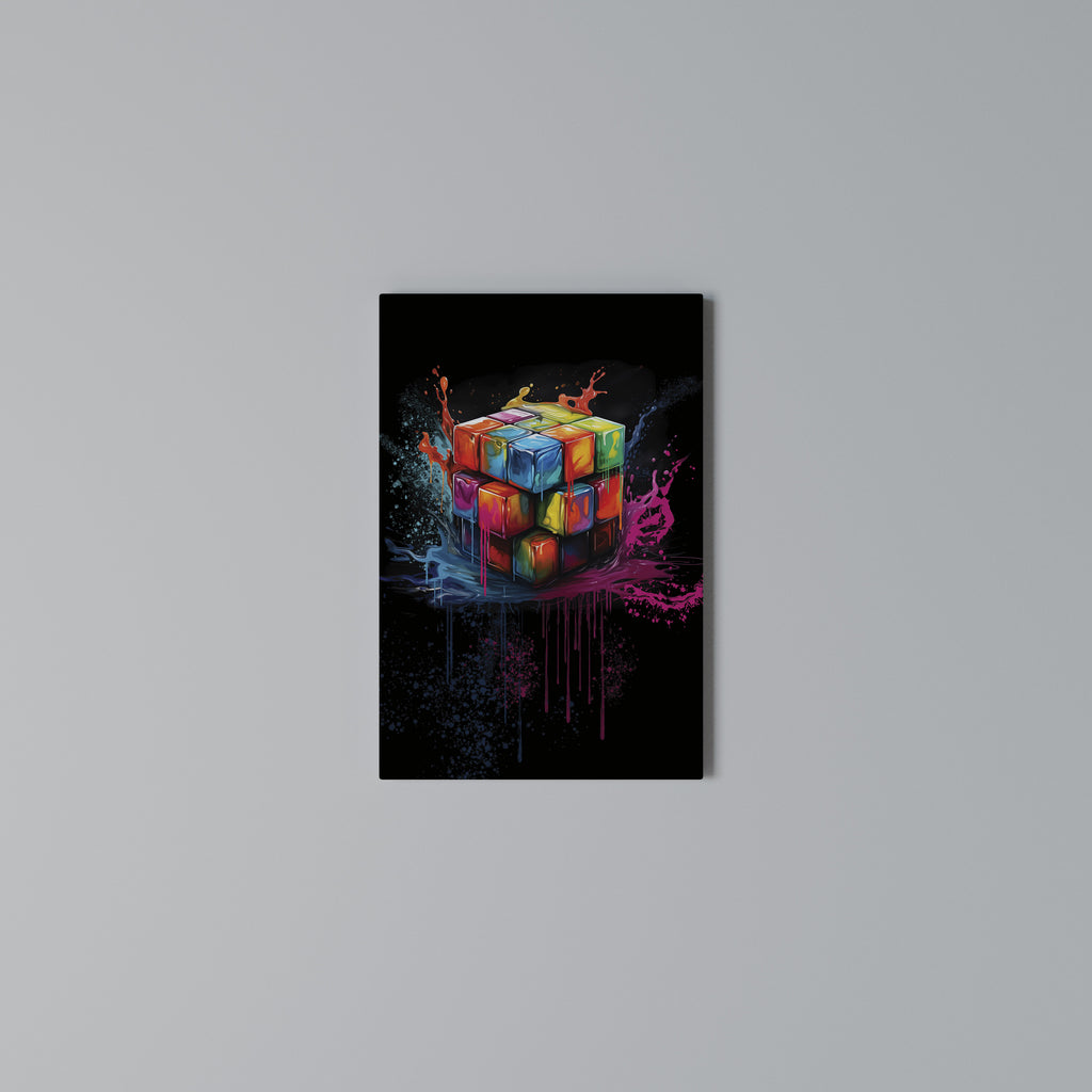 CUBE FUSION Quadro em tela vertical
