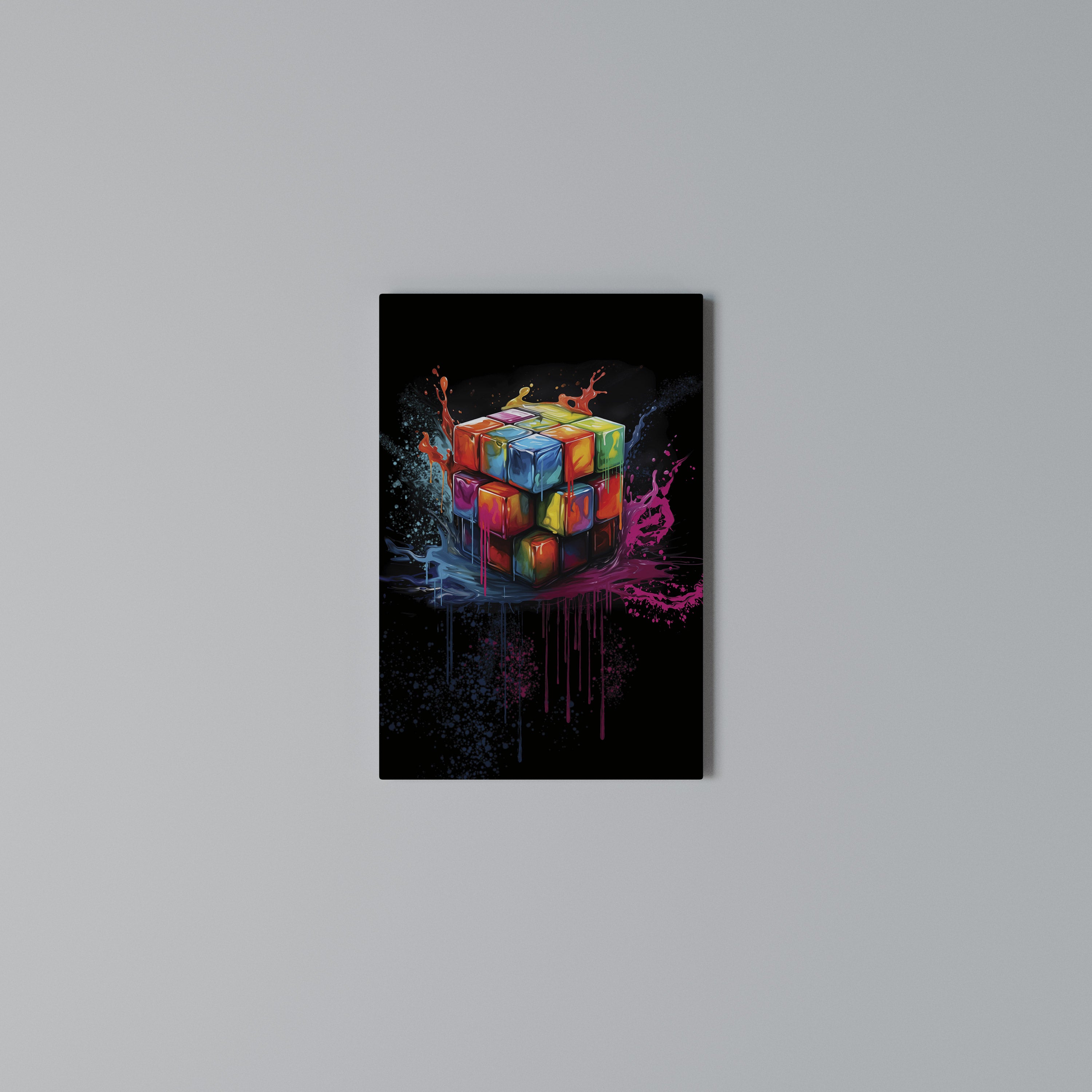 CUBE FUSION Quadro em tela vertical