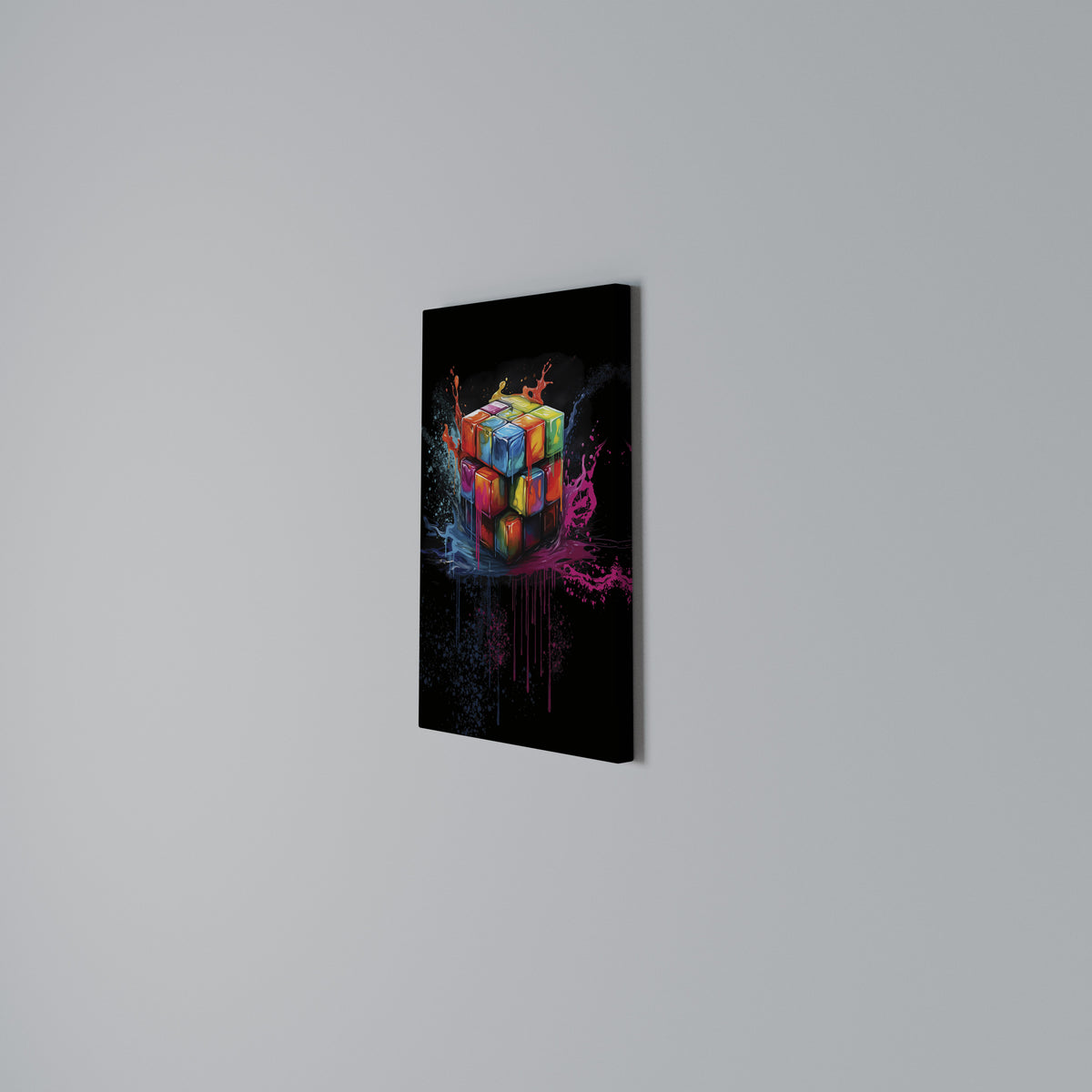 CUBE FUSION Quadro em tela vertical