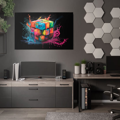 CUBE FUSION Horizontal Canvas Print
