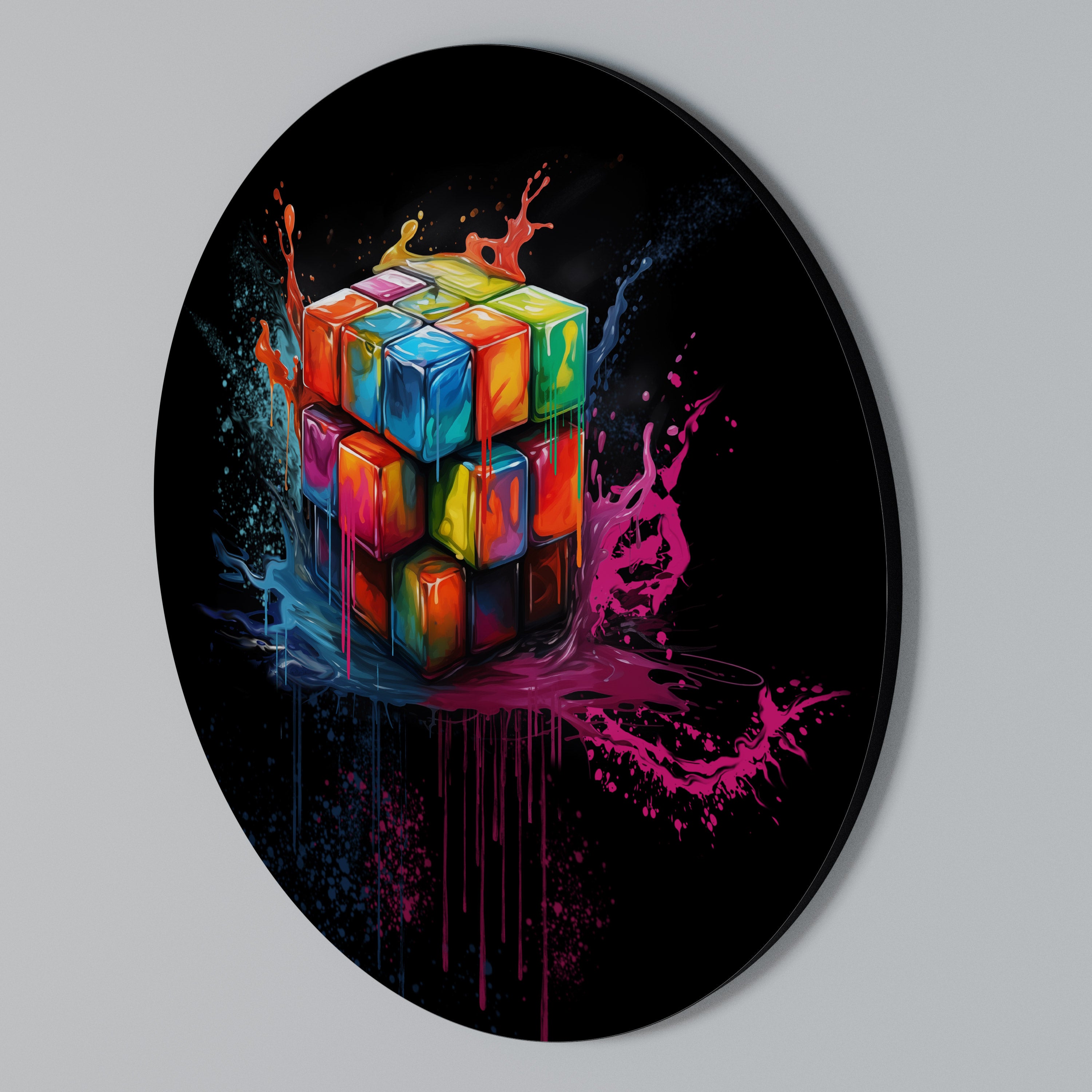 CUBE FUSION Arte de Parede Redonda