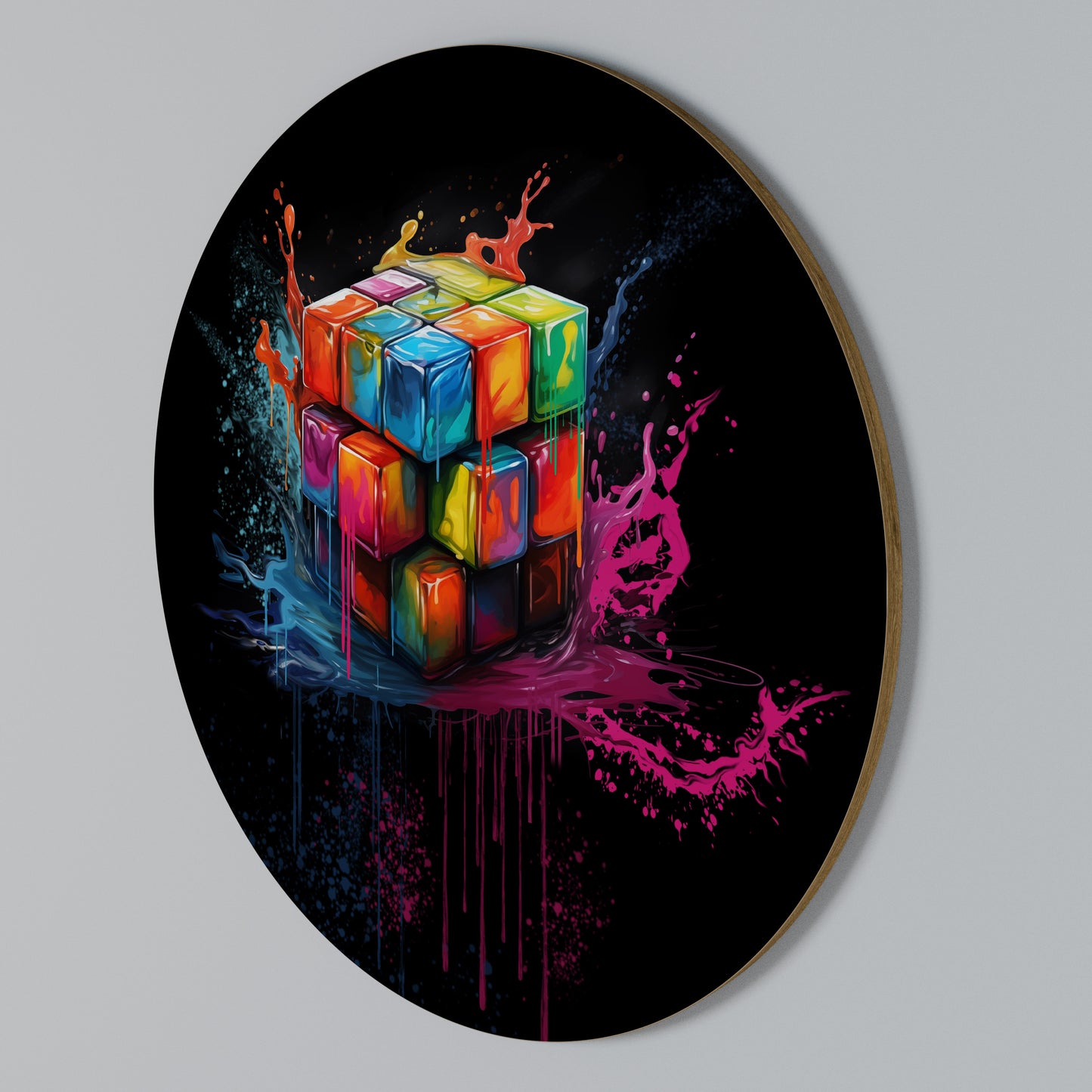 CUBE FUSION Arte de Parede Redonda
