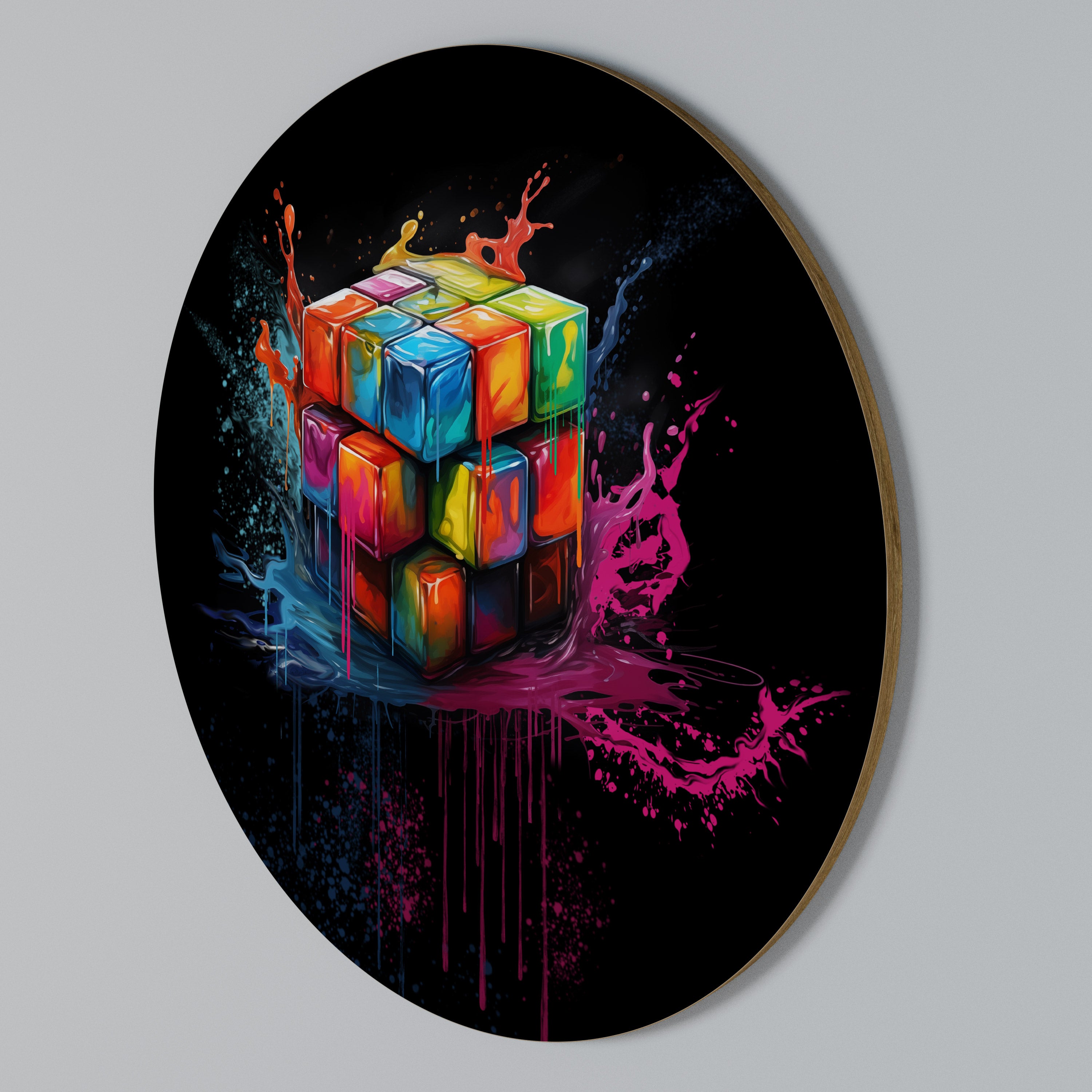 CUBE FUSION Arte de Parede Redonda