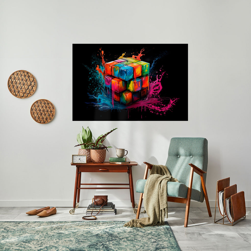 CUBE FUSION Poster Horizontal Autocolante