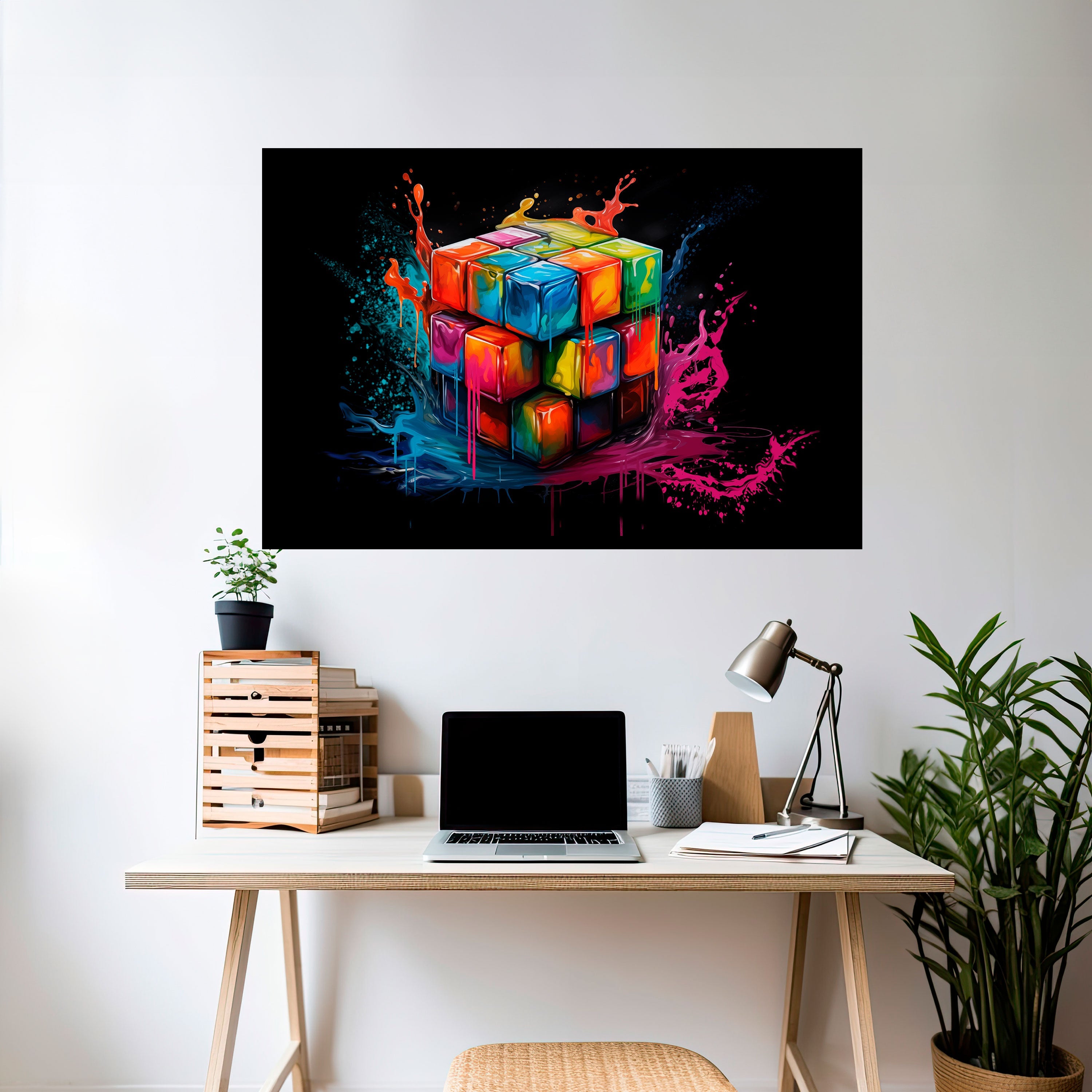 CUBE FUSION Poster Horizontal Autocolante
