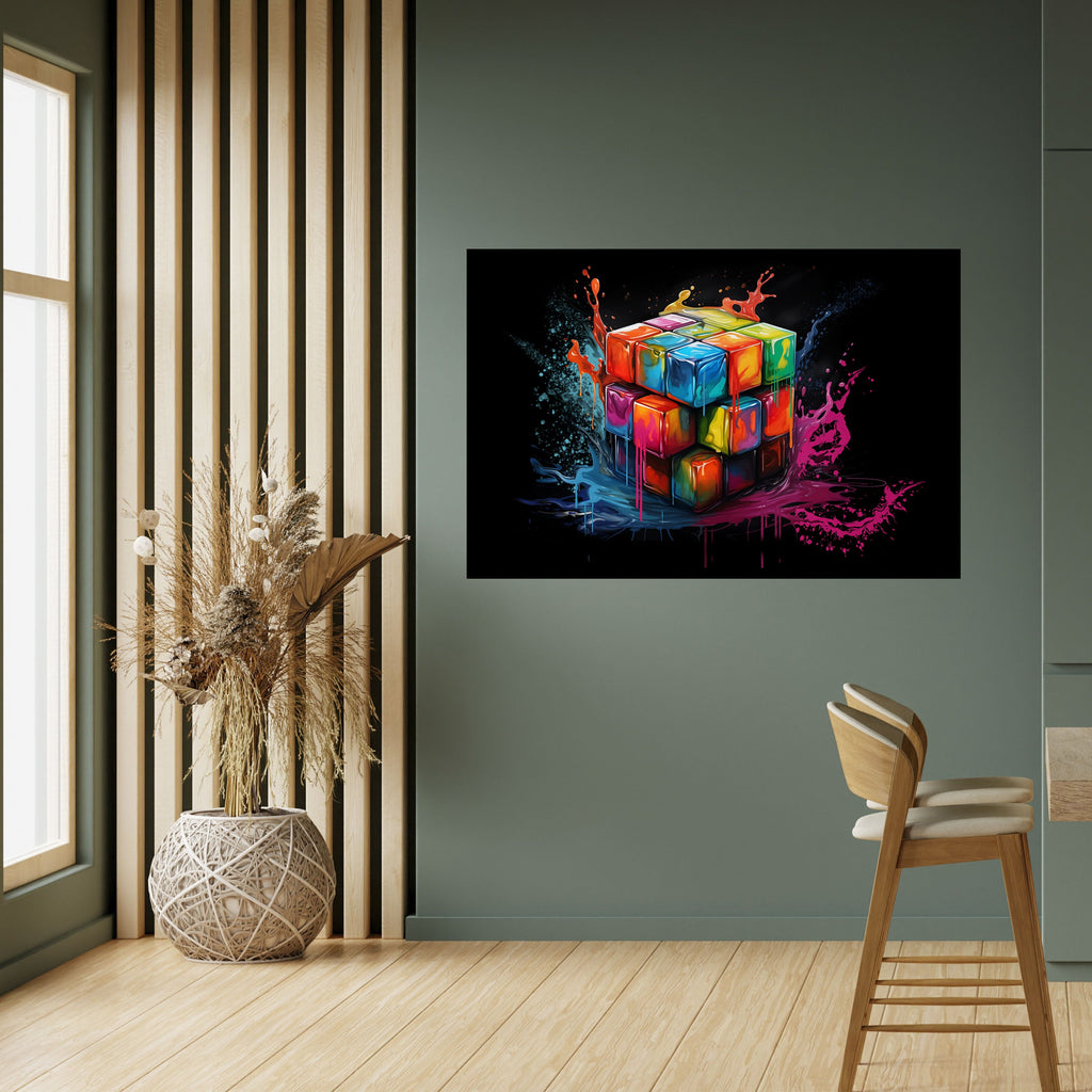 CUBE FUSION Poster Horizontal Autocolante