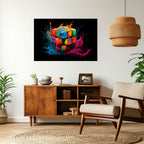 CUBE FUSION Poster Horizontal Autocolante