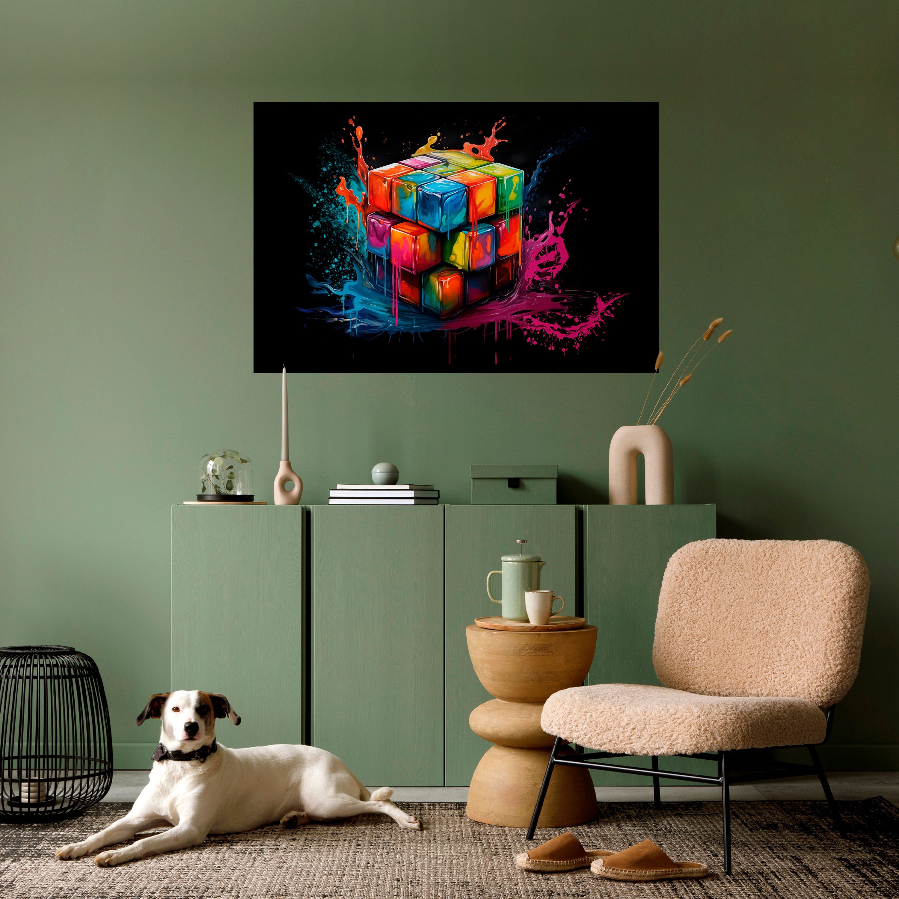 CUBE FUSION Poster Horizontal Autocolante