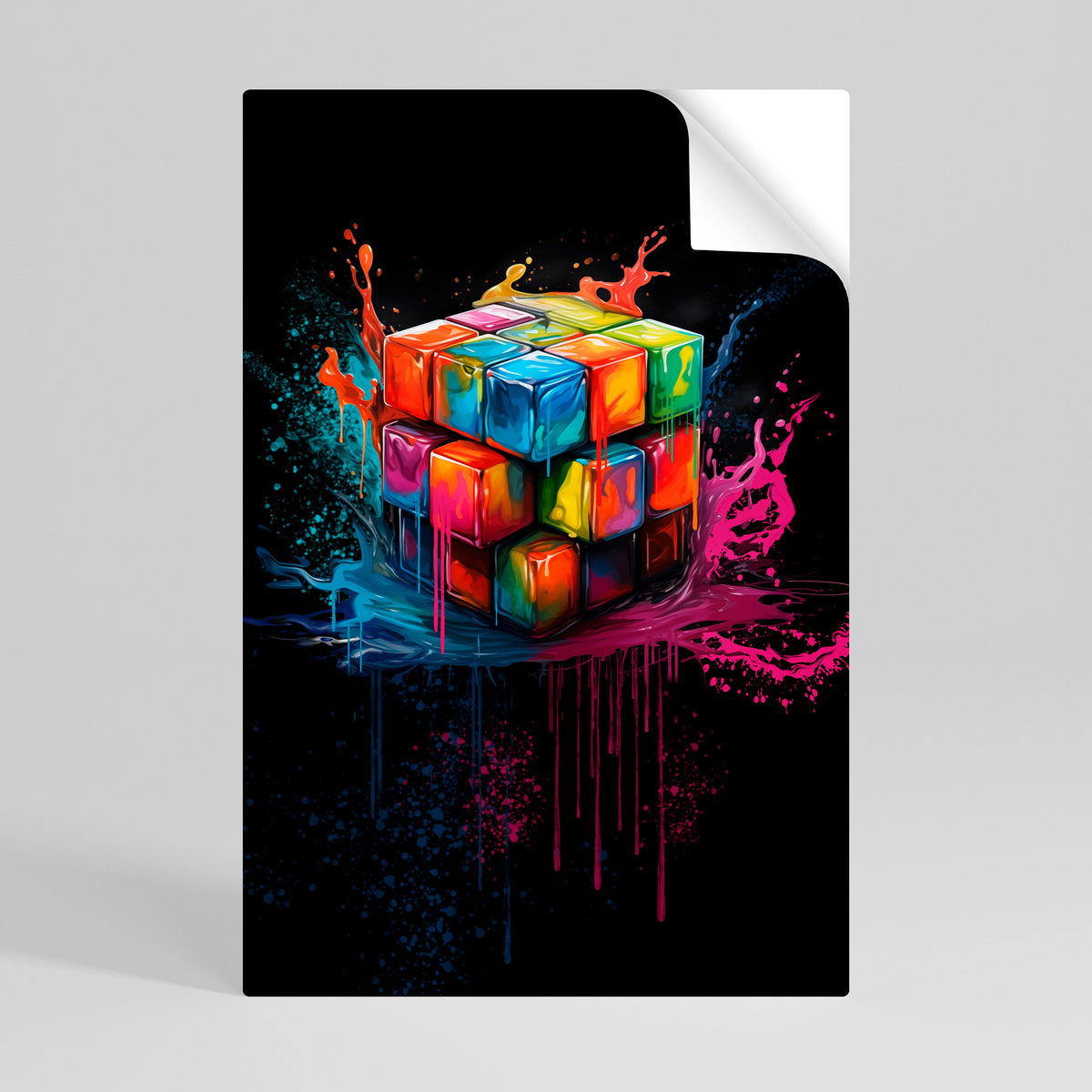 CUBE FUSION Peel and Stick Vertical Poster
