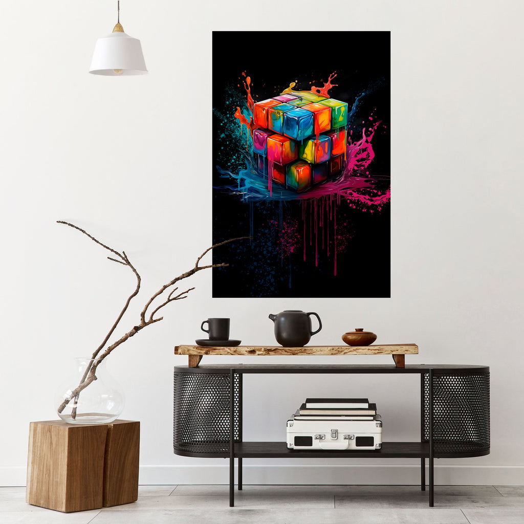 CUBE FUSION Peel and Stick Vertical Poster