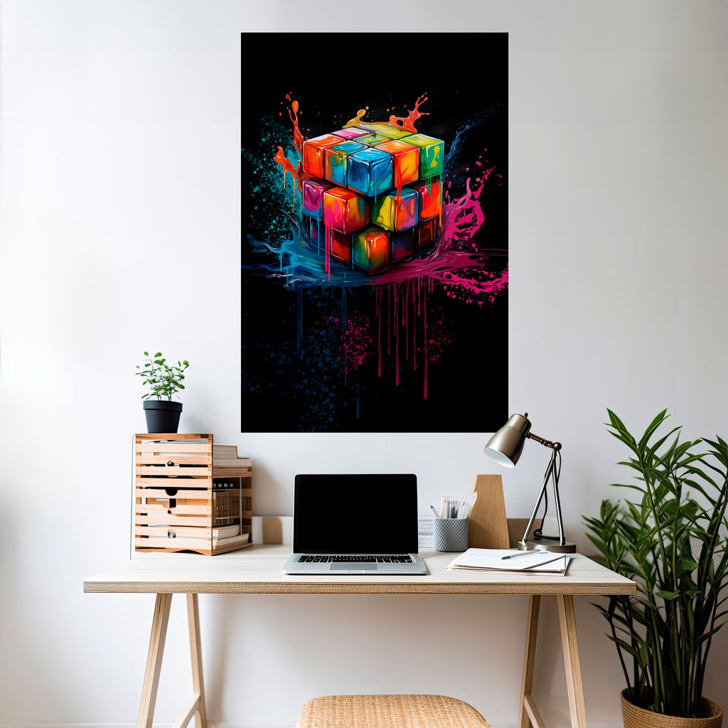 CUBE FUSION Peel and Stick Vertical Poster