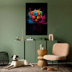 CUBE FUSION Peel and Stick Vertical Poster