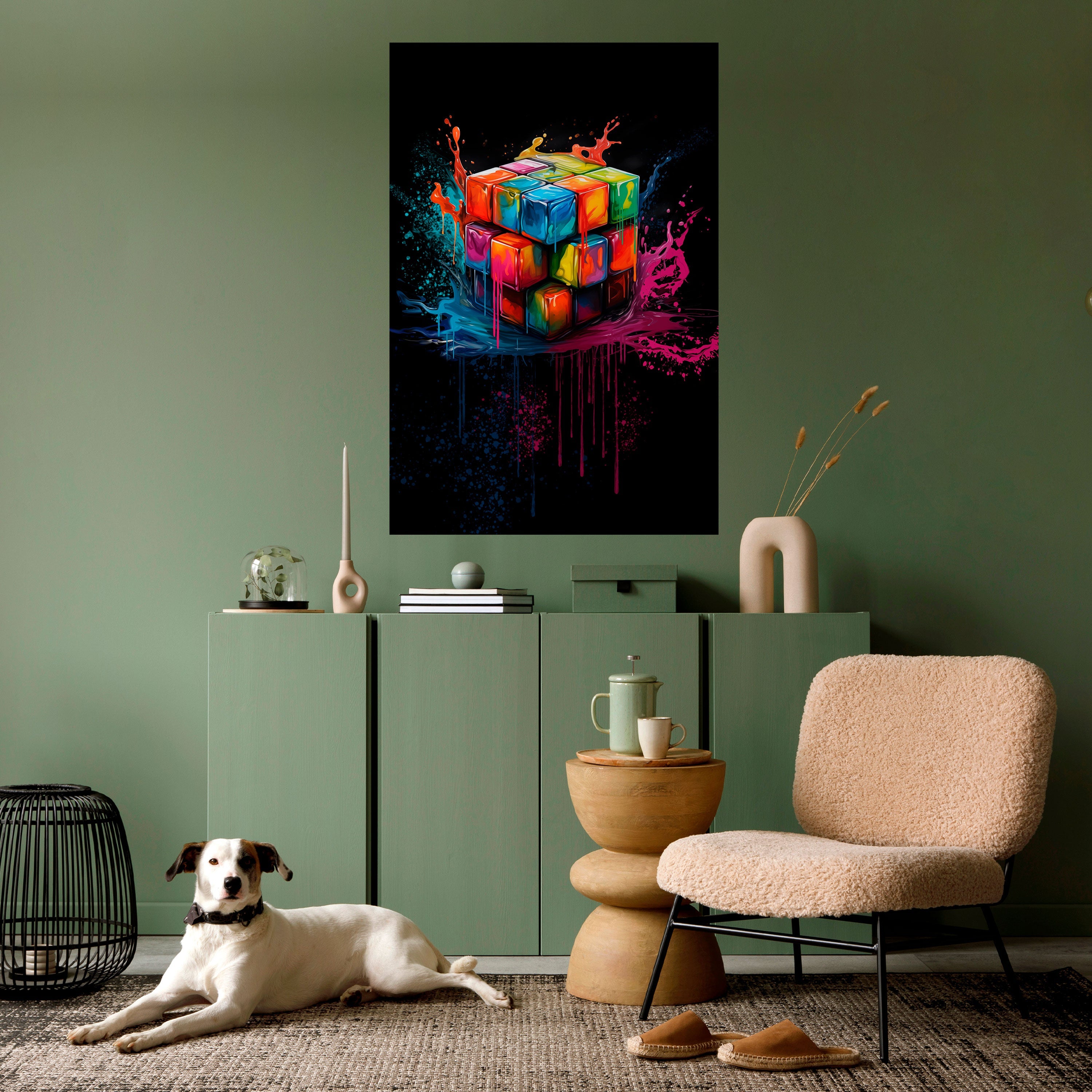 CUBE FUSION Peel and Stick Vertical Poster