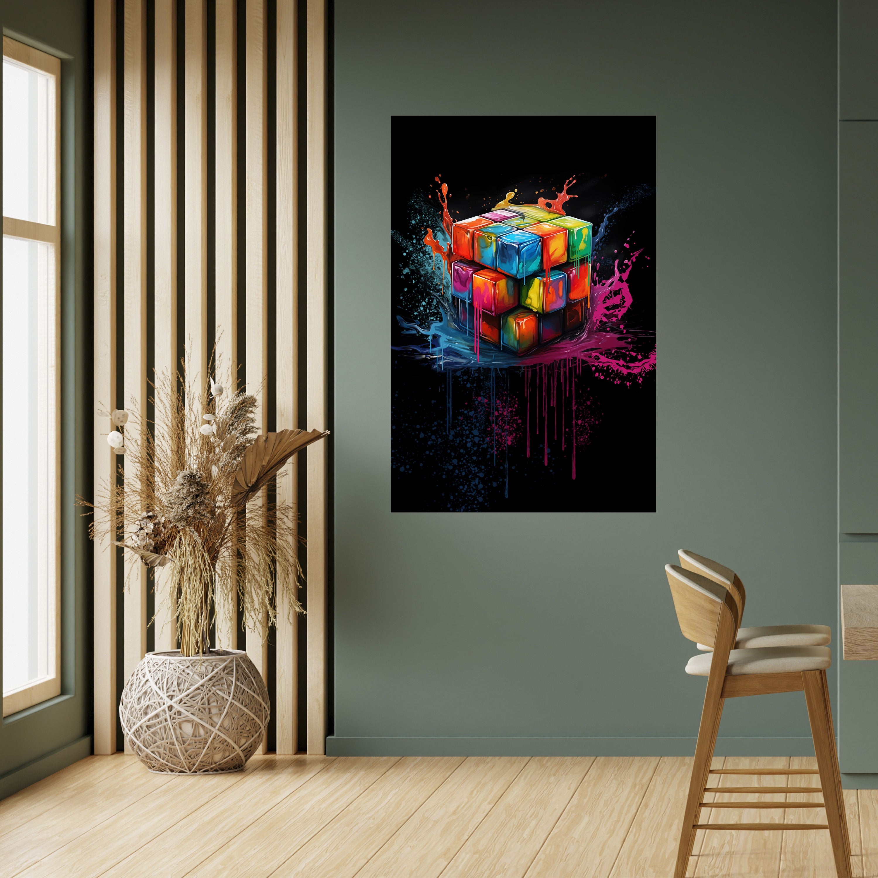 CUBE FUSION Peel and Stick Vertical Poster
