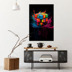 CUBE FUSION Peel and Stick Vertical Poster