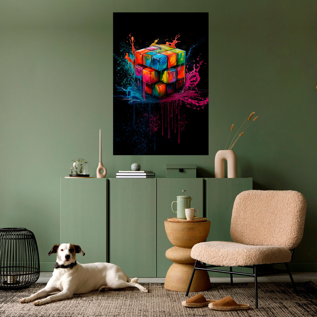 CUBE FUSION Peel and Stick Vertical Poster