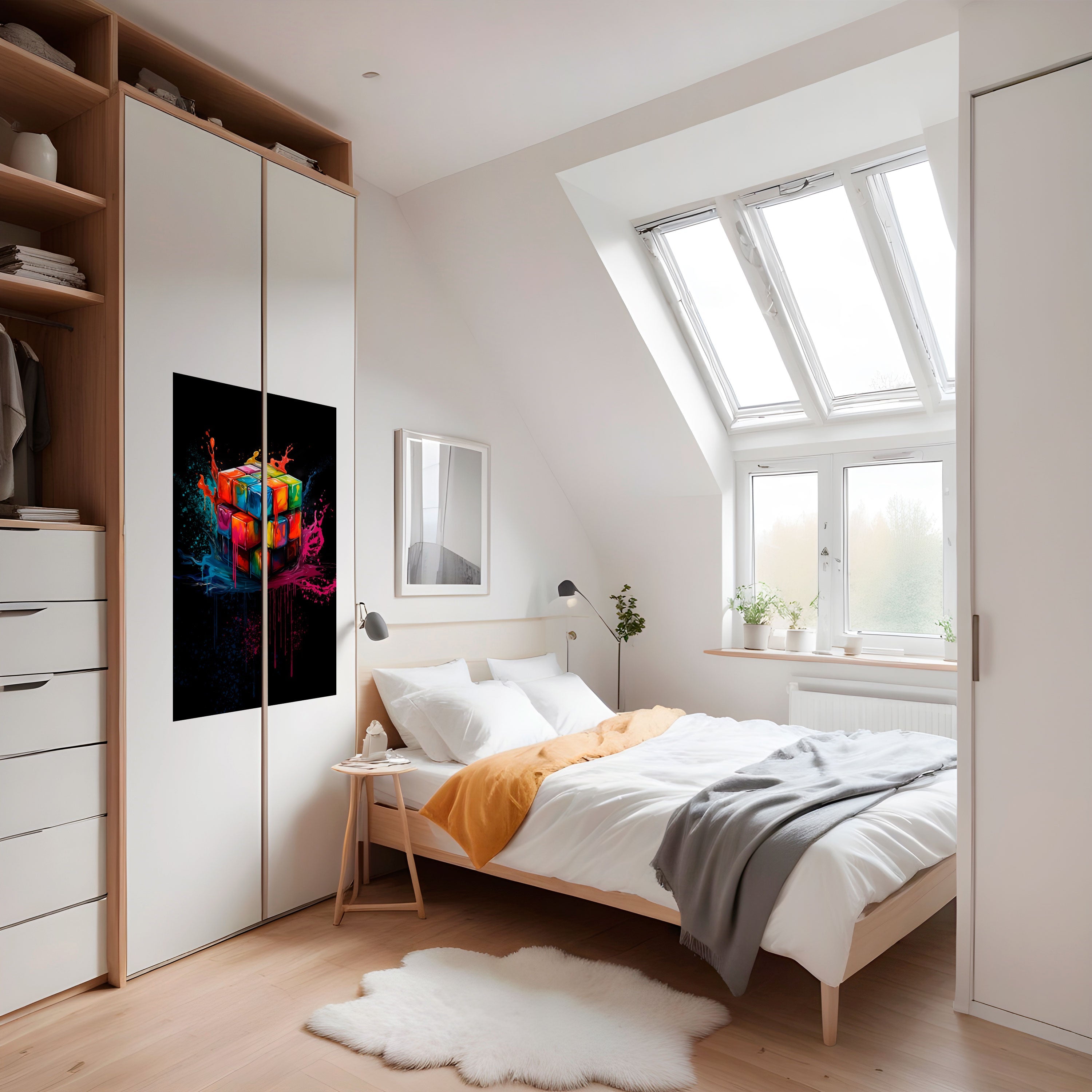 CUBE FUSION Peel and Stick Vertical Poster