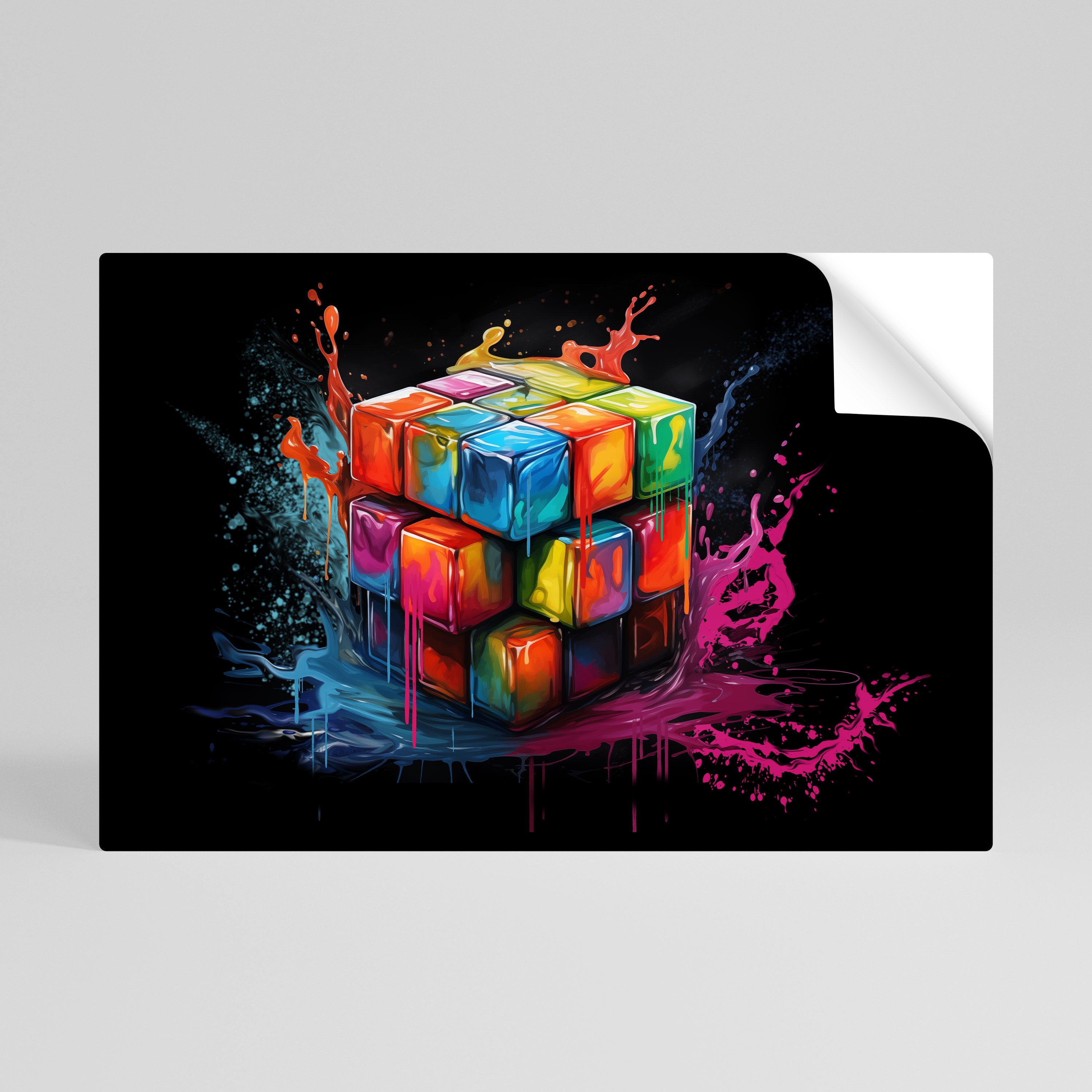 CUBE FUSION Póster Autocolante Horizontal