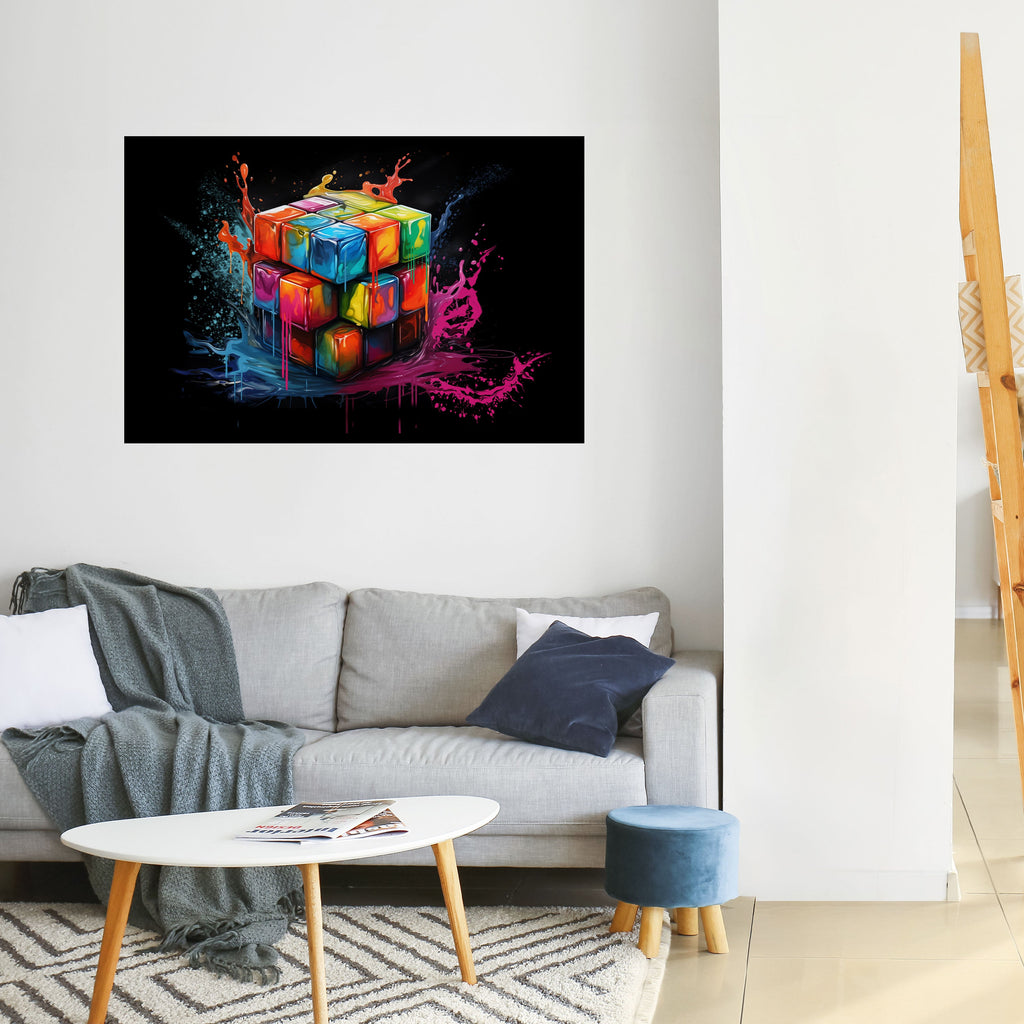 CUBE FUSION Poster Horizontal Autocolante
