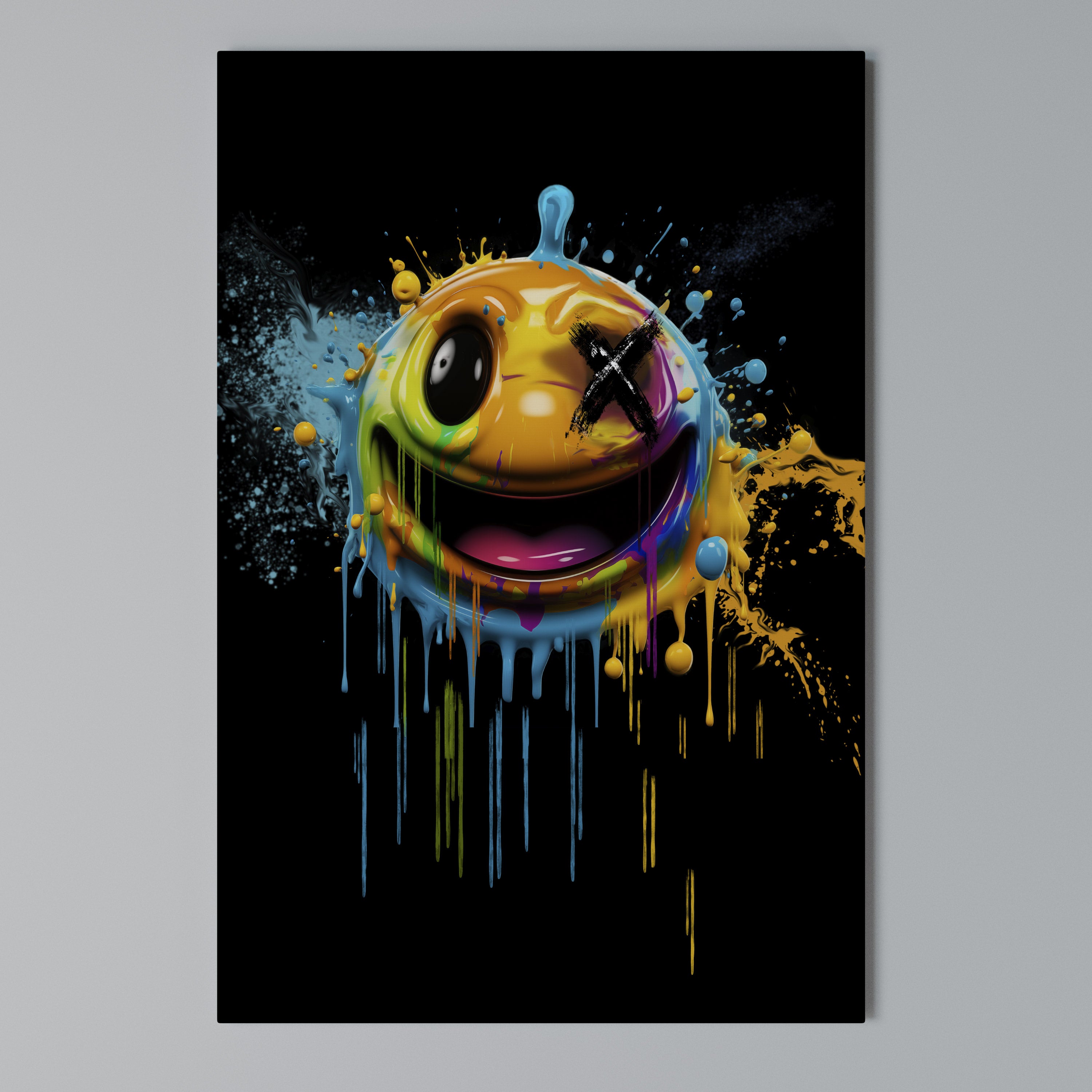 TRIPPY HAPPINESS Quadro em tela vertical