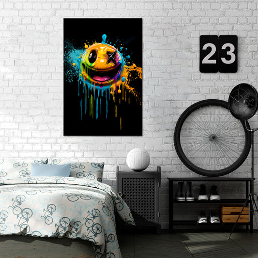 TRIPPY HAPPINESS Vertical Canvas Print