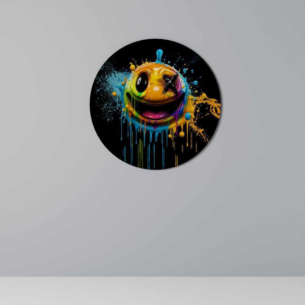 TRIPPY HAPPINESS Round Wall Art