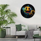 TRIPPY HAPPINESS Round Wall Art