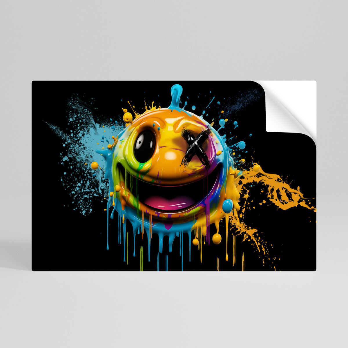 TRIPPY HAPPINESS Póster Autocolante Horizontal