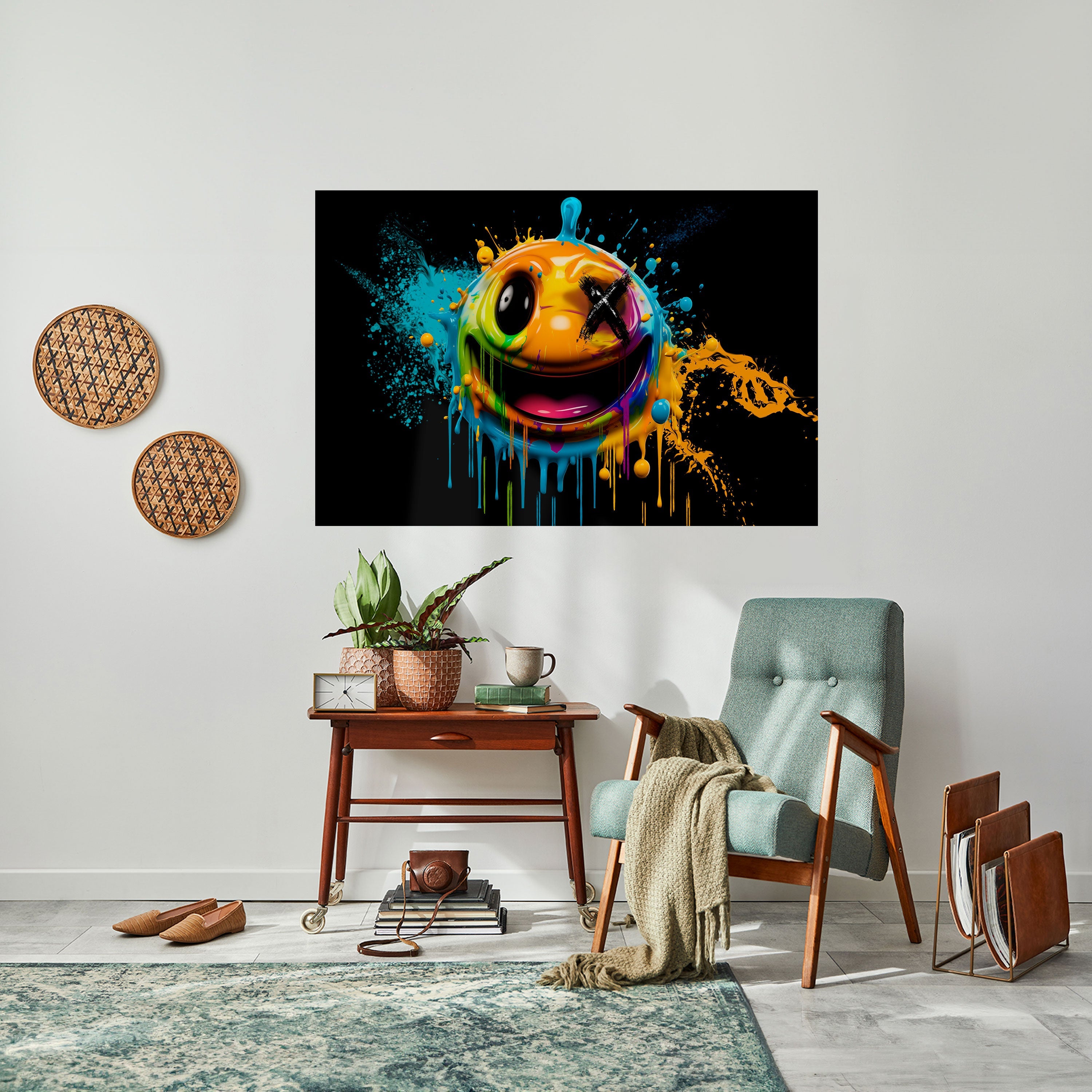 TRIPPY HAPPINESS Poster Horizontal Autocolante