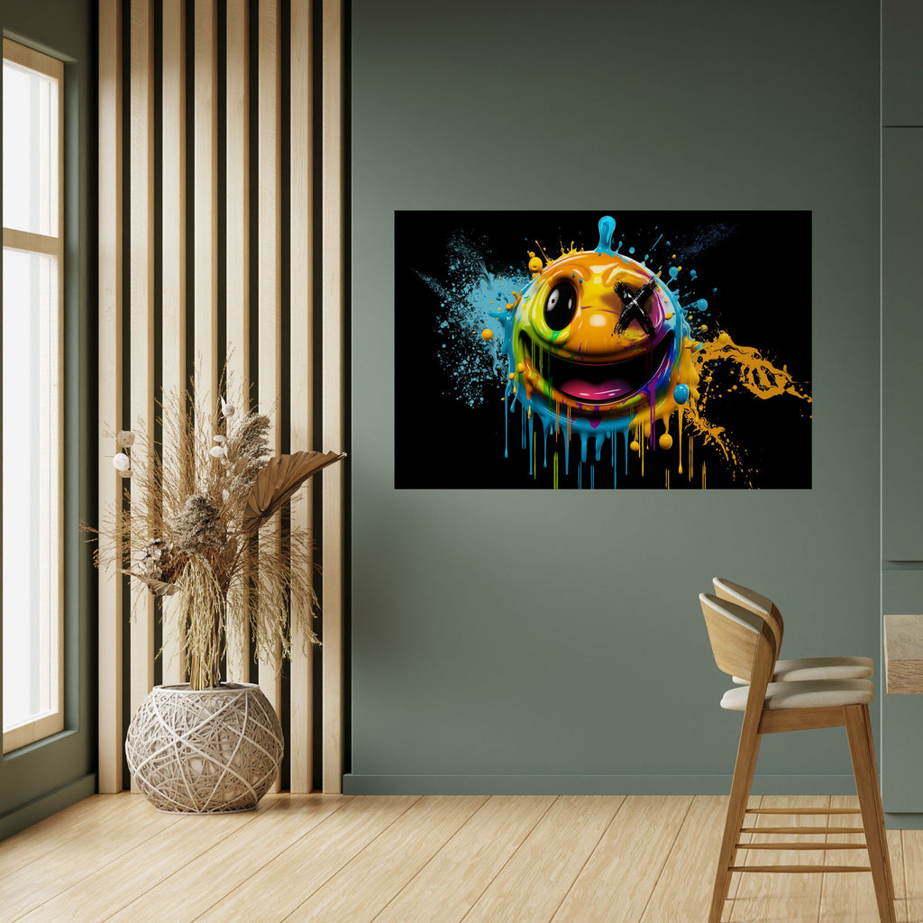 TRIPPY HAPPINESS Peel and Stick Horizontal Poster