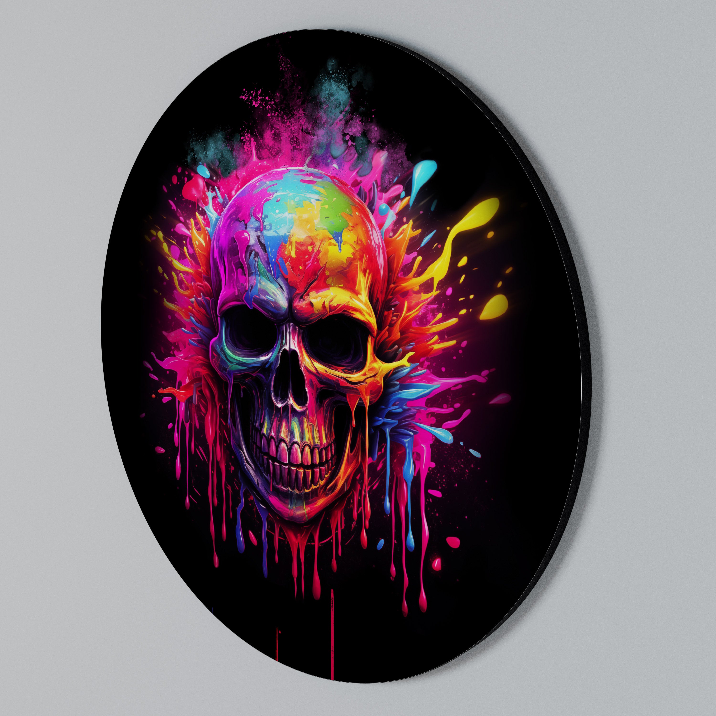 SKULL QUEST Arte de Parede Redonda
