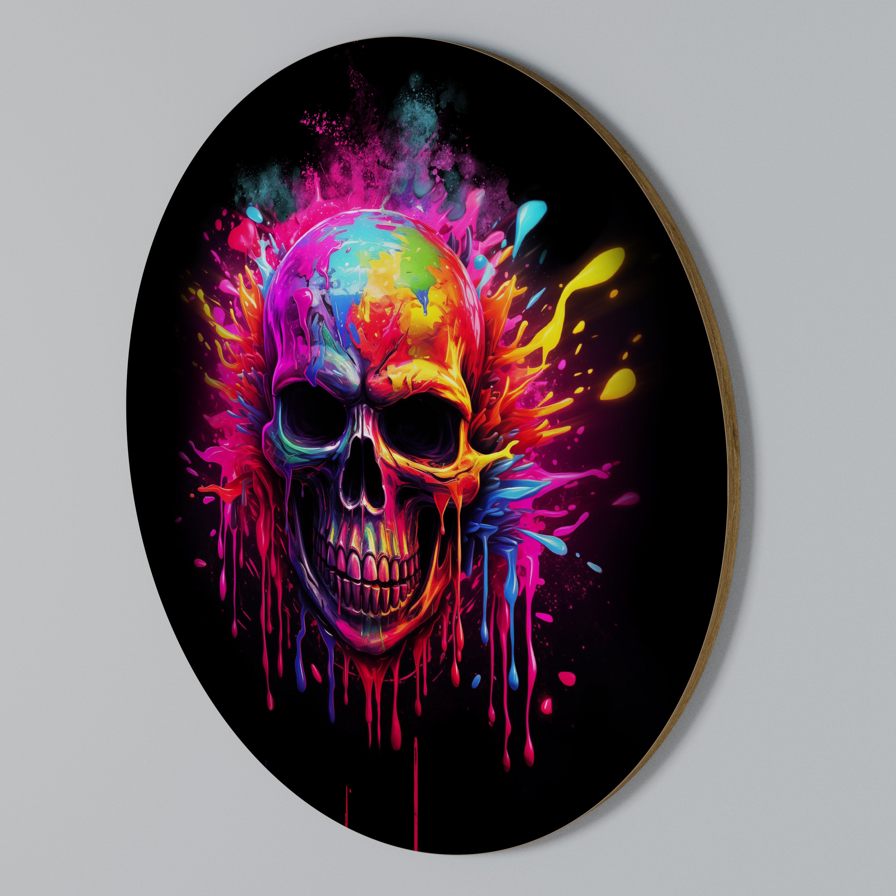 SKULL QUEST Arte de Parede Redonda