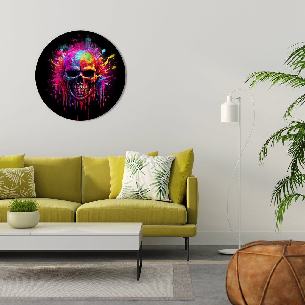 SKULL QUEST Quadro Redondo Decorativo