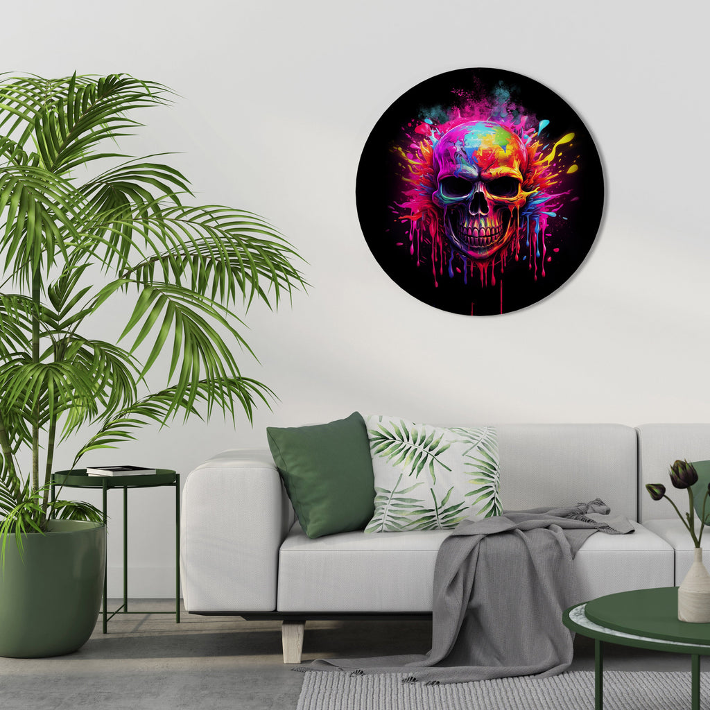 SKULL QUEST Quadro Redondo Decorativo