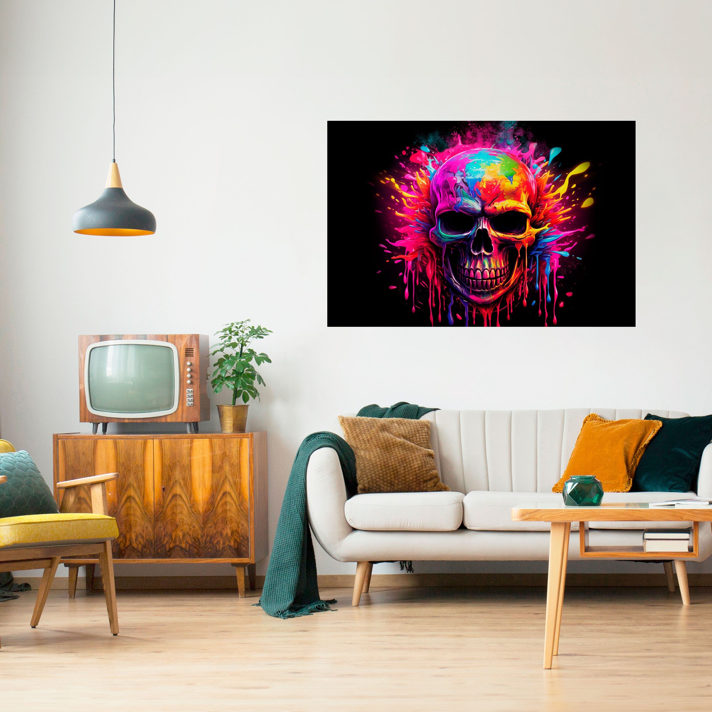 SKULL QUEST Poster Horizontal Autocolante