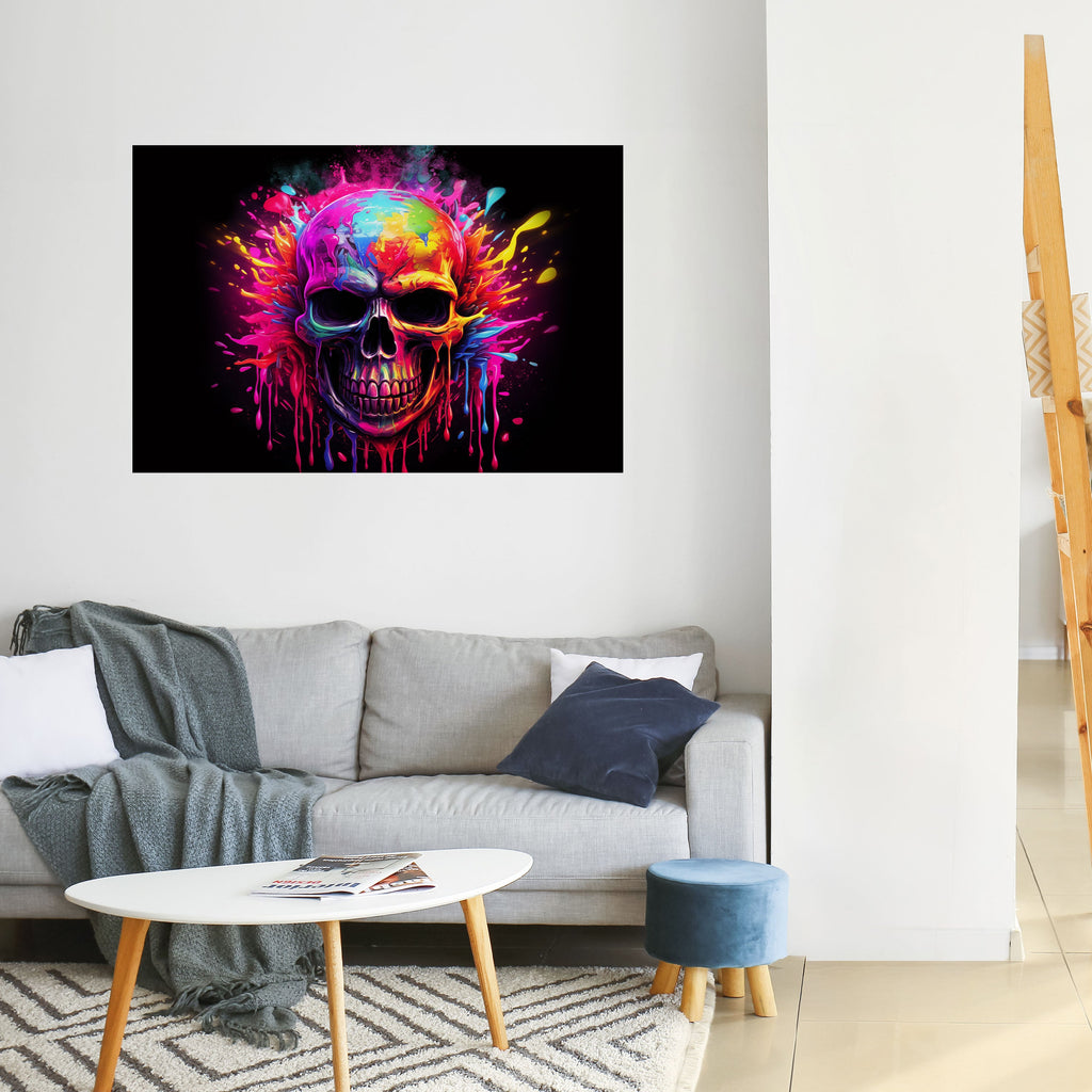 SKULL QUEST Poster Horizontal Autocolante