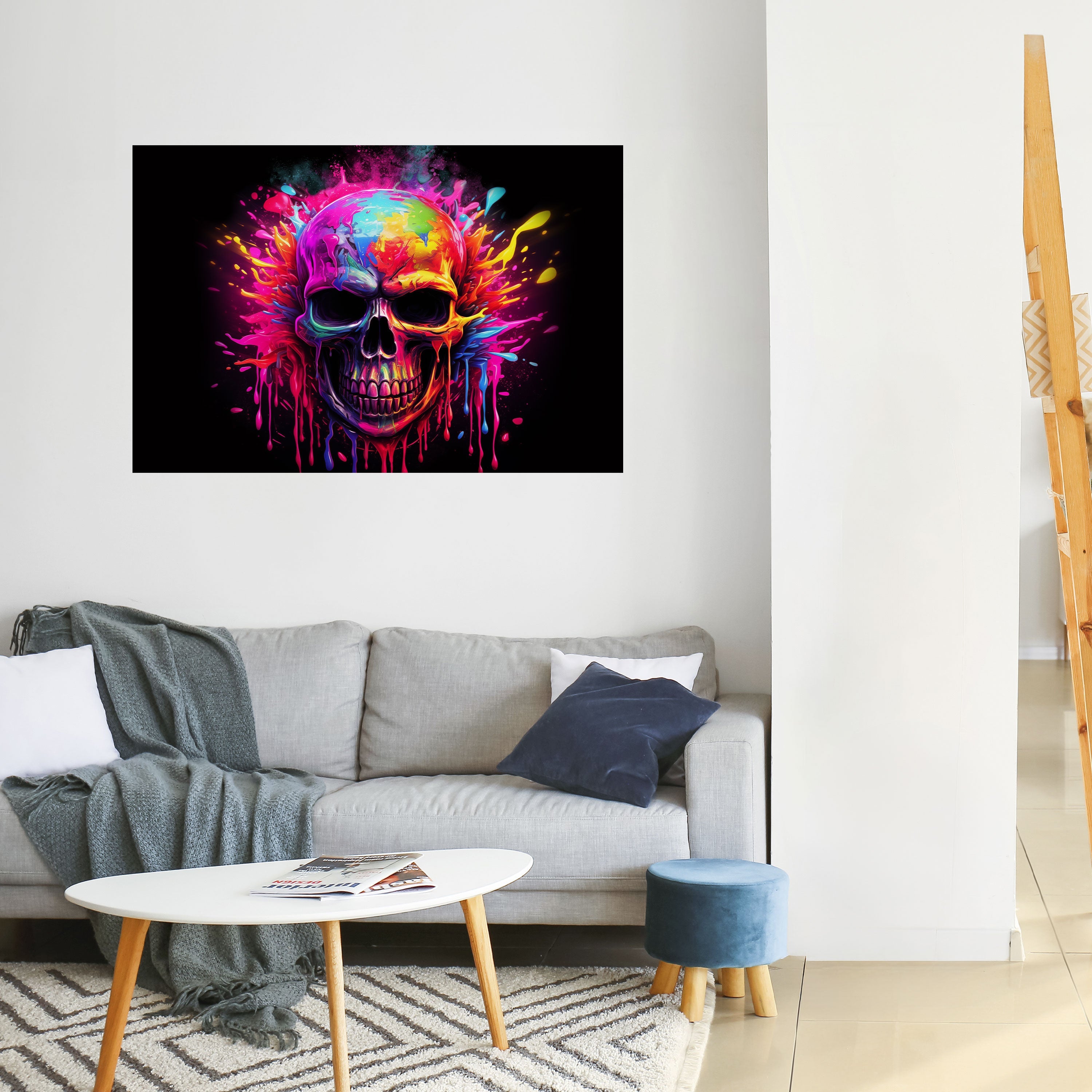 SKULL QUEST Poster Horizontal Autocolante