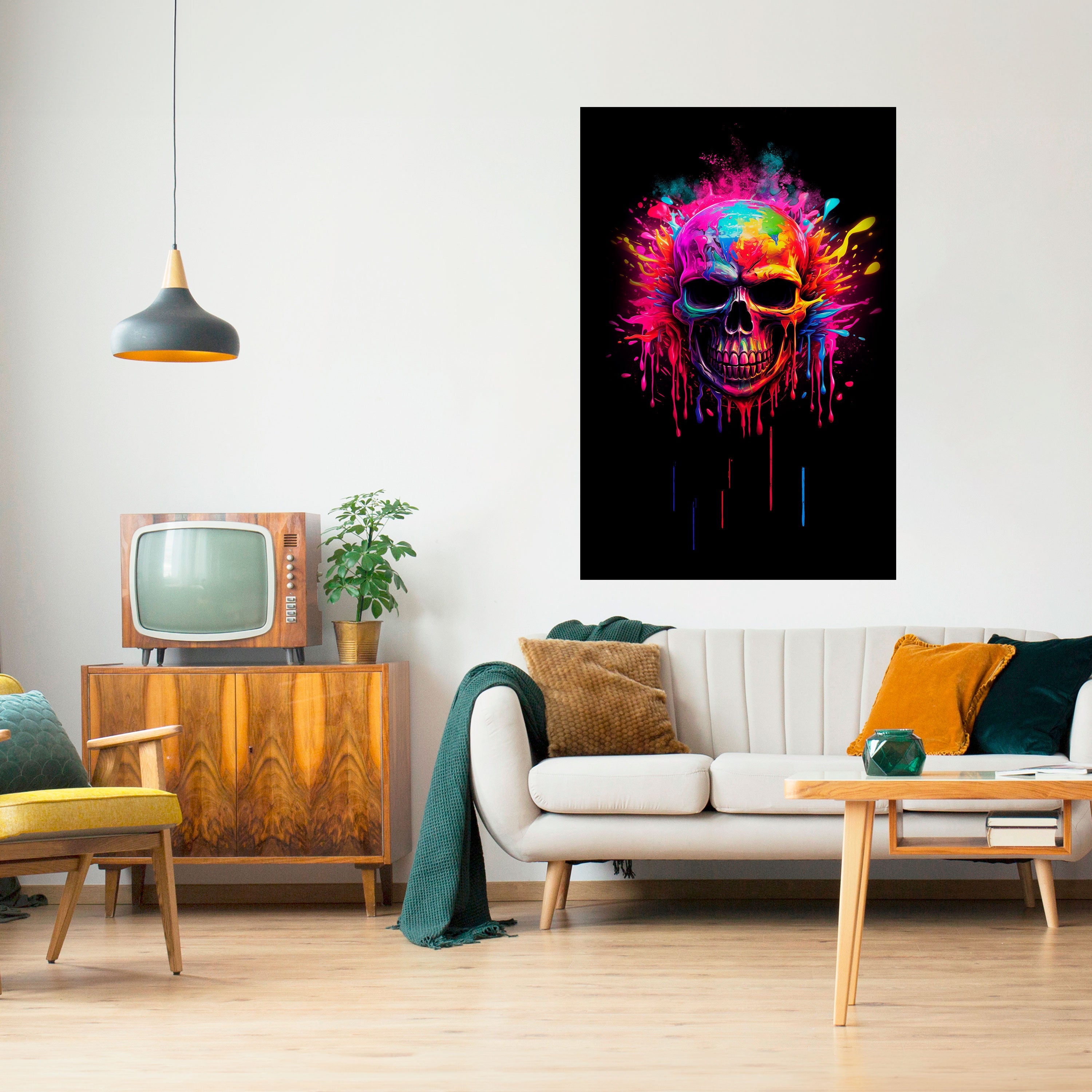 SKULL QUEST Peel and Stick Vertical Poster