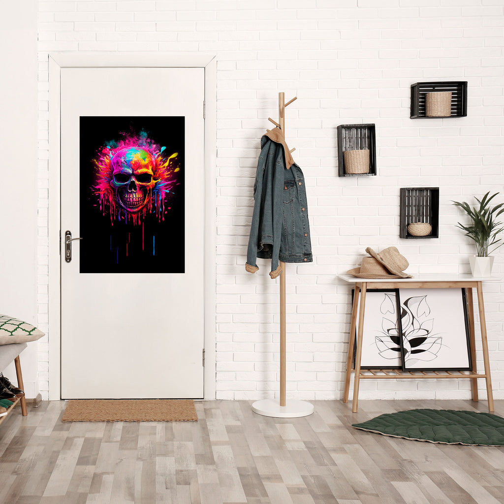 SKULL QUEST Peel and Stick Vertical Poster