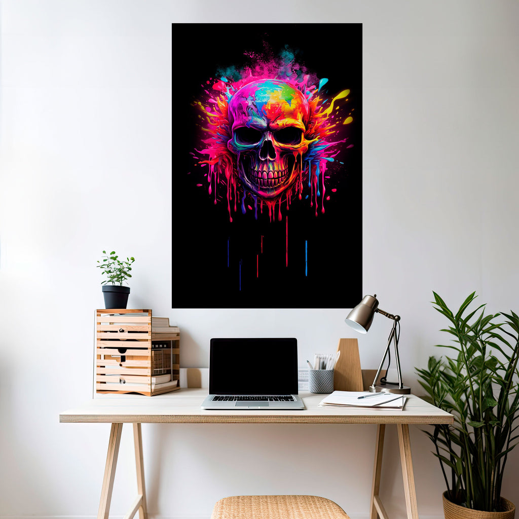 SKULL QUEST Peel and Stick Vertical Poster