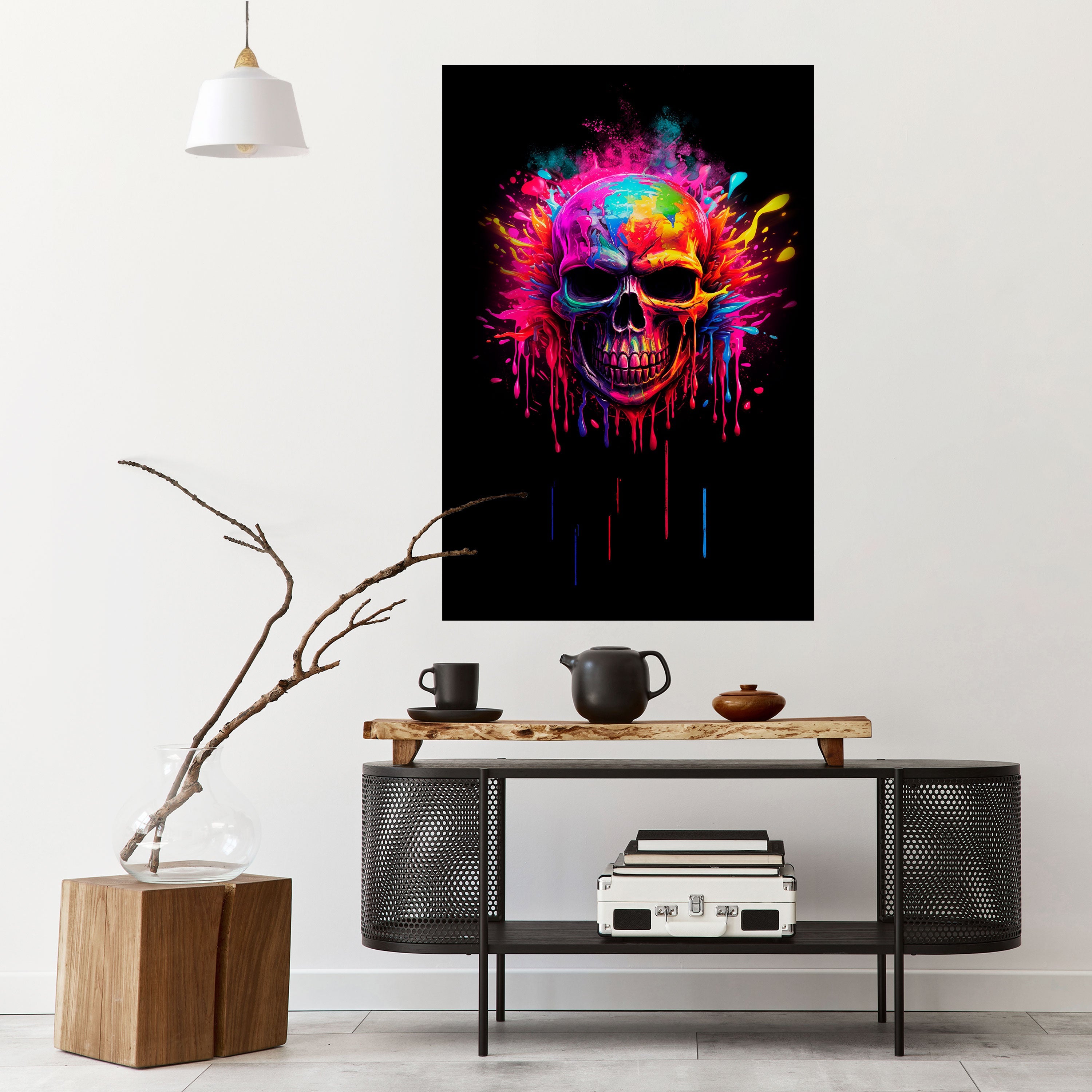 SKULL QUEST Peel and Stick Vertical Poster