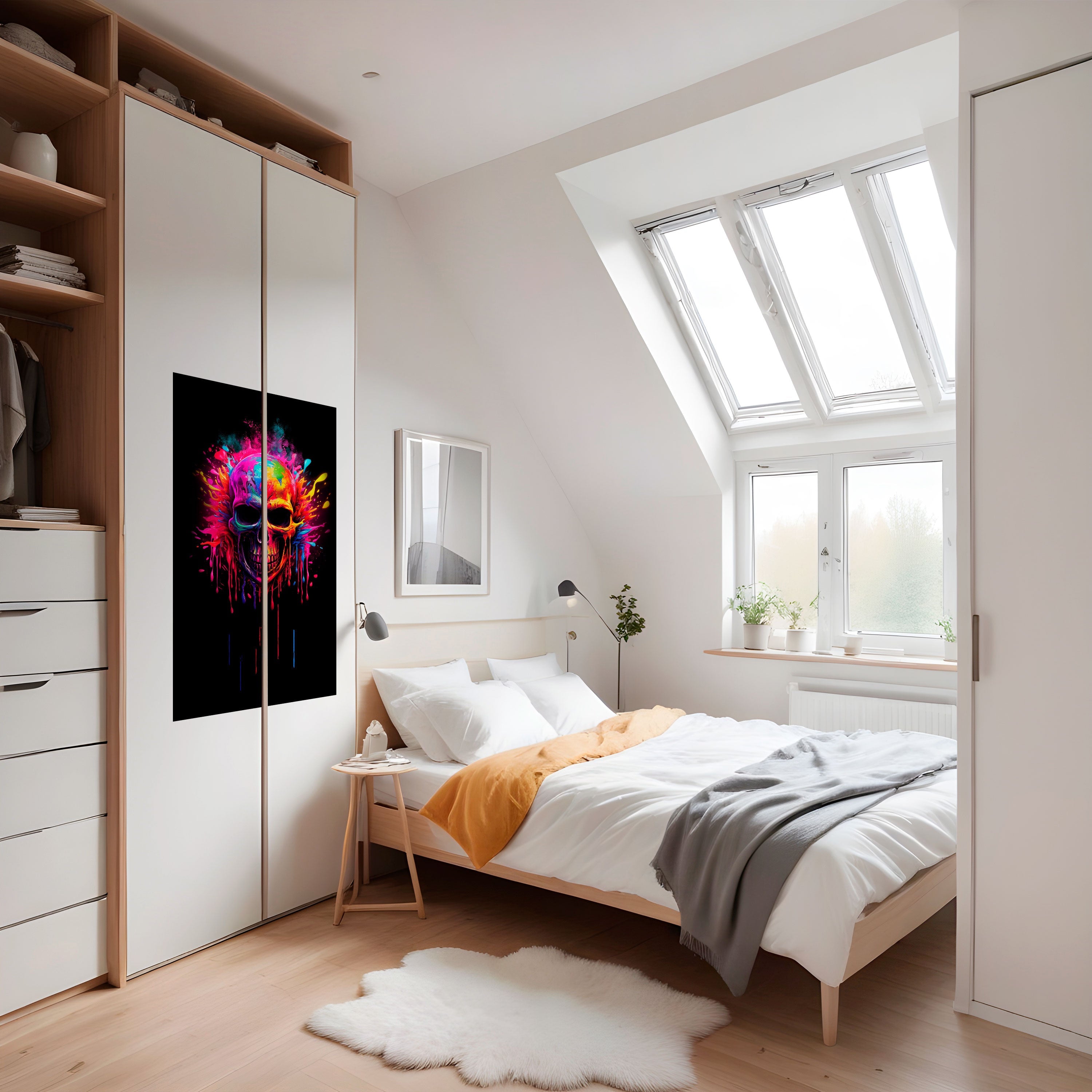 SKULL QUEST Peel and Stick Vertical Poster