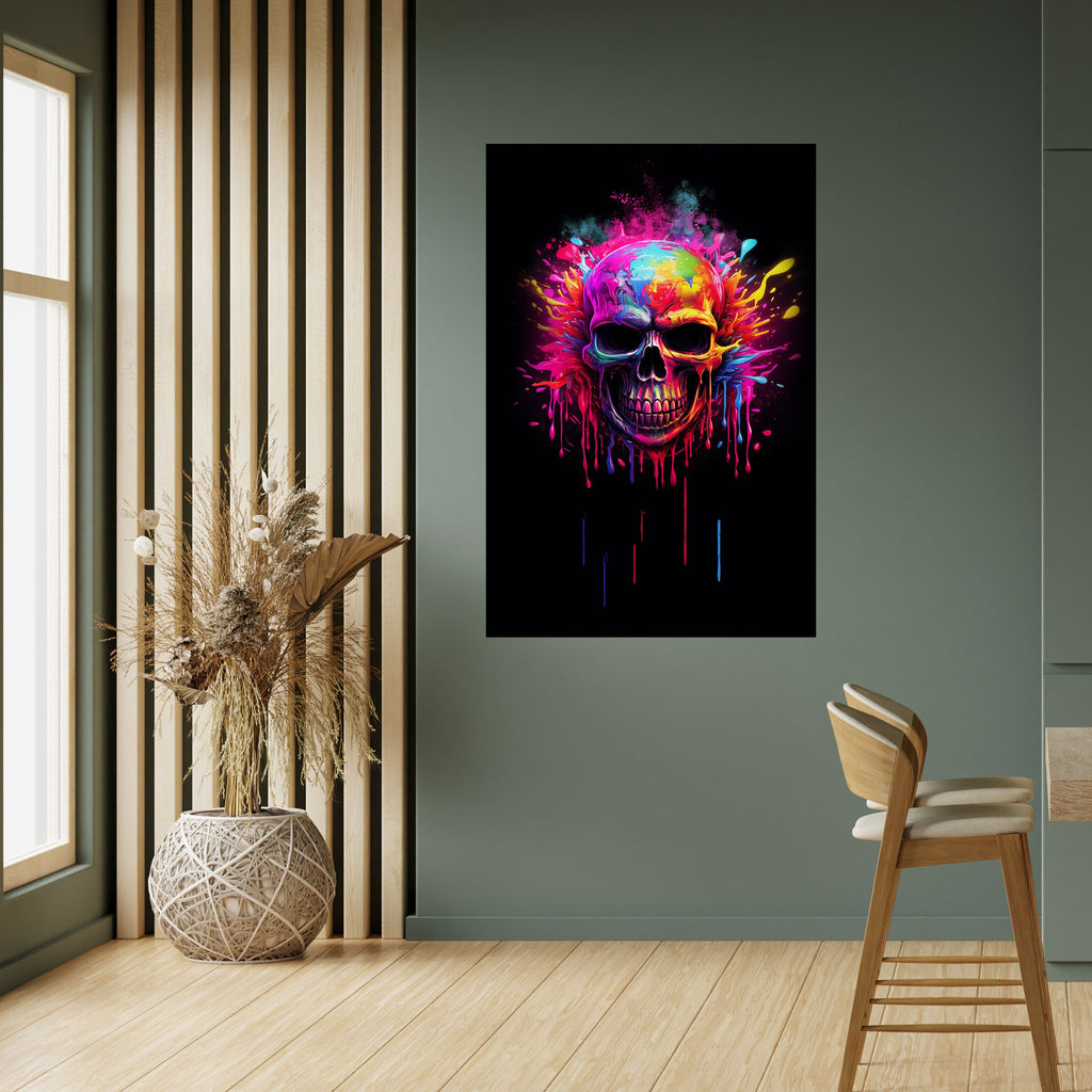 SKULL QUEST Peel and Stick Vertical Poster