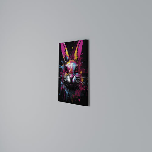 DON'T FOLLOW THE RABBIT Quadro em tela vertical