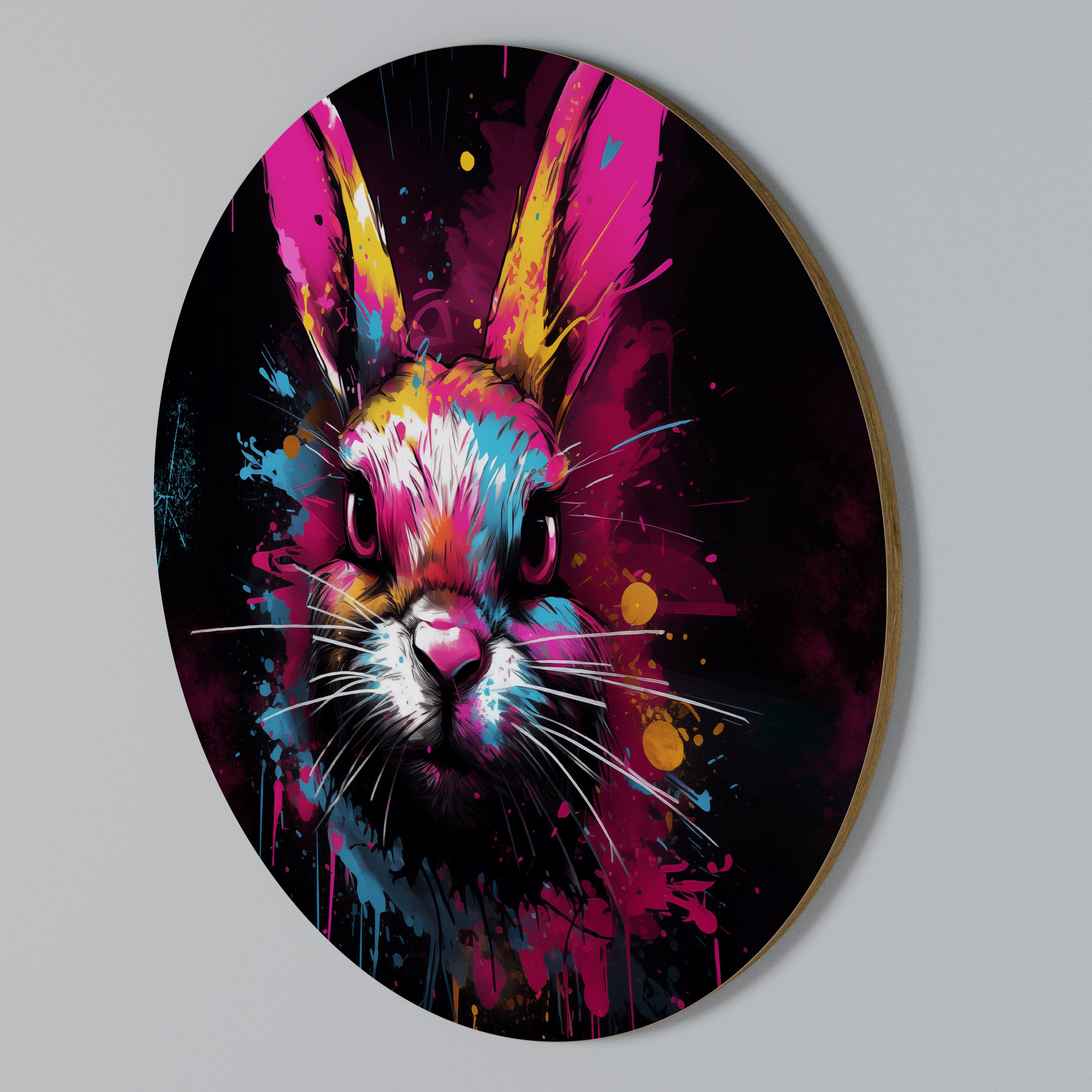 DON'T FOLLOW THE RABBIT Arte de Parede Redonda